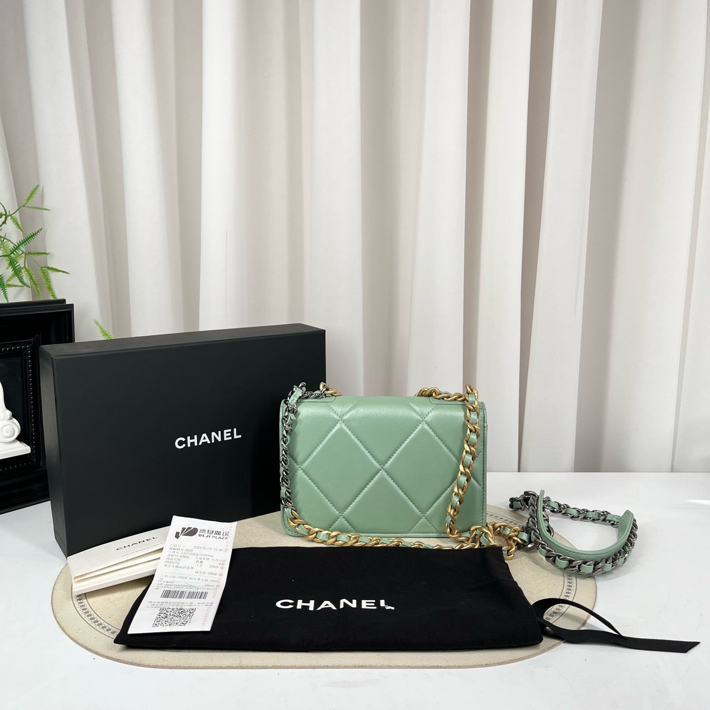 Chanel 19Bag Woc Small Mermaid Green Bag