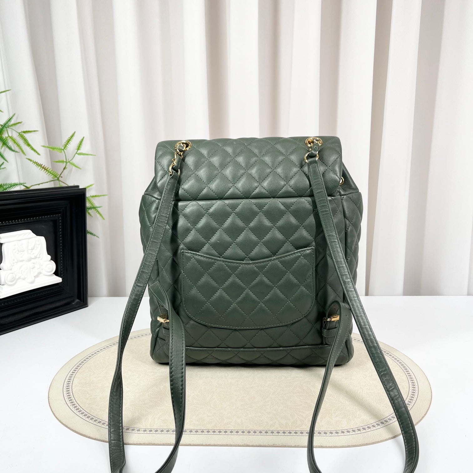 CHANEL Salzburg Green Backpack