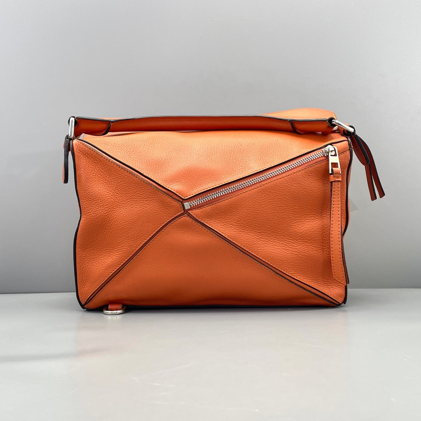 Loewe Orange Leather Puzzle Medium