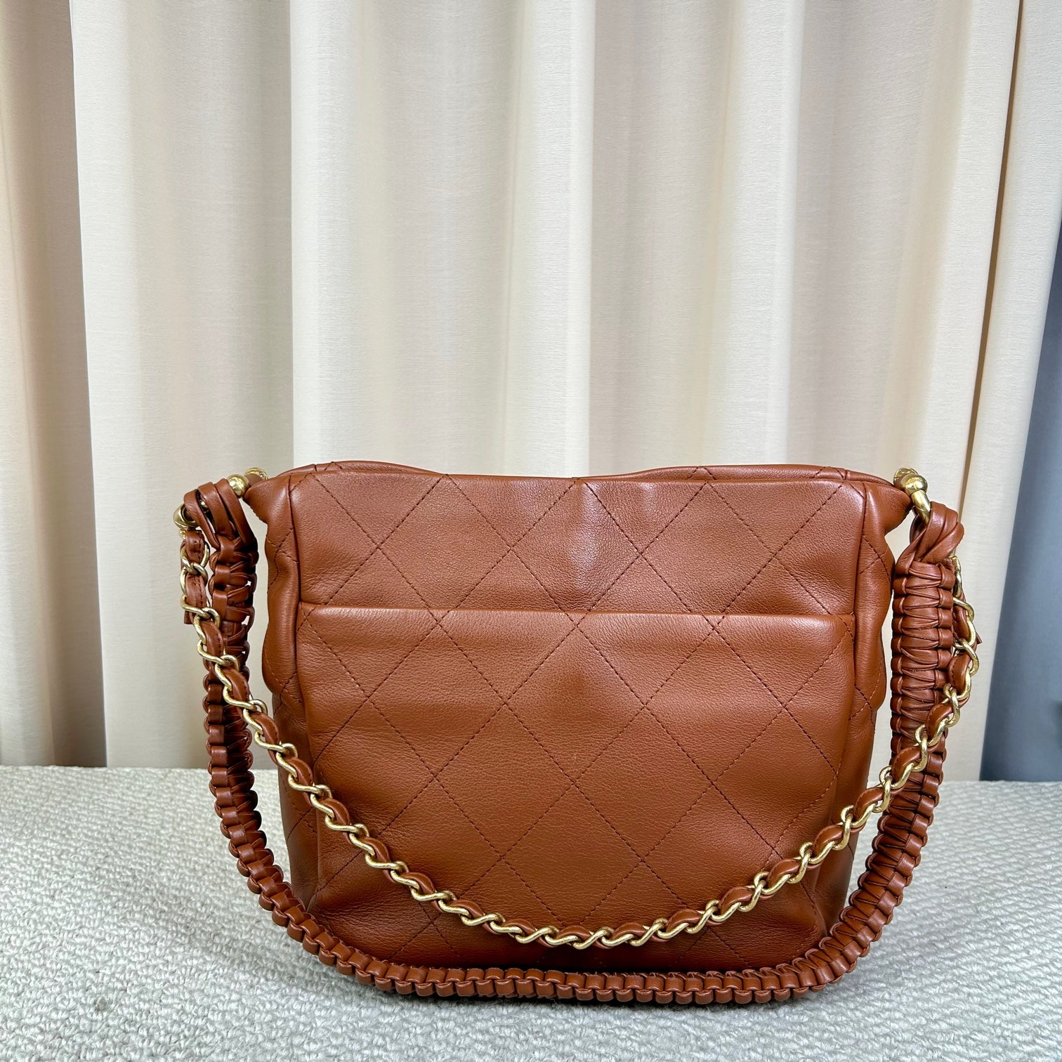Chanel Hobo Small Caramel Quilted Leather