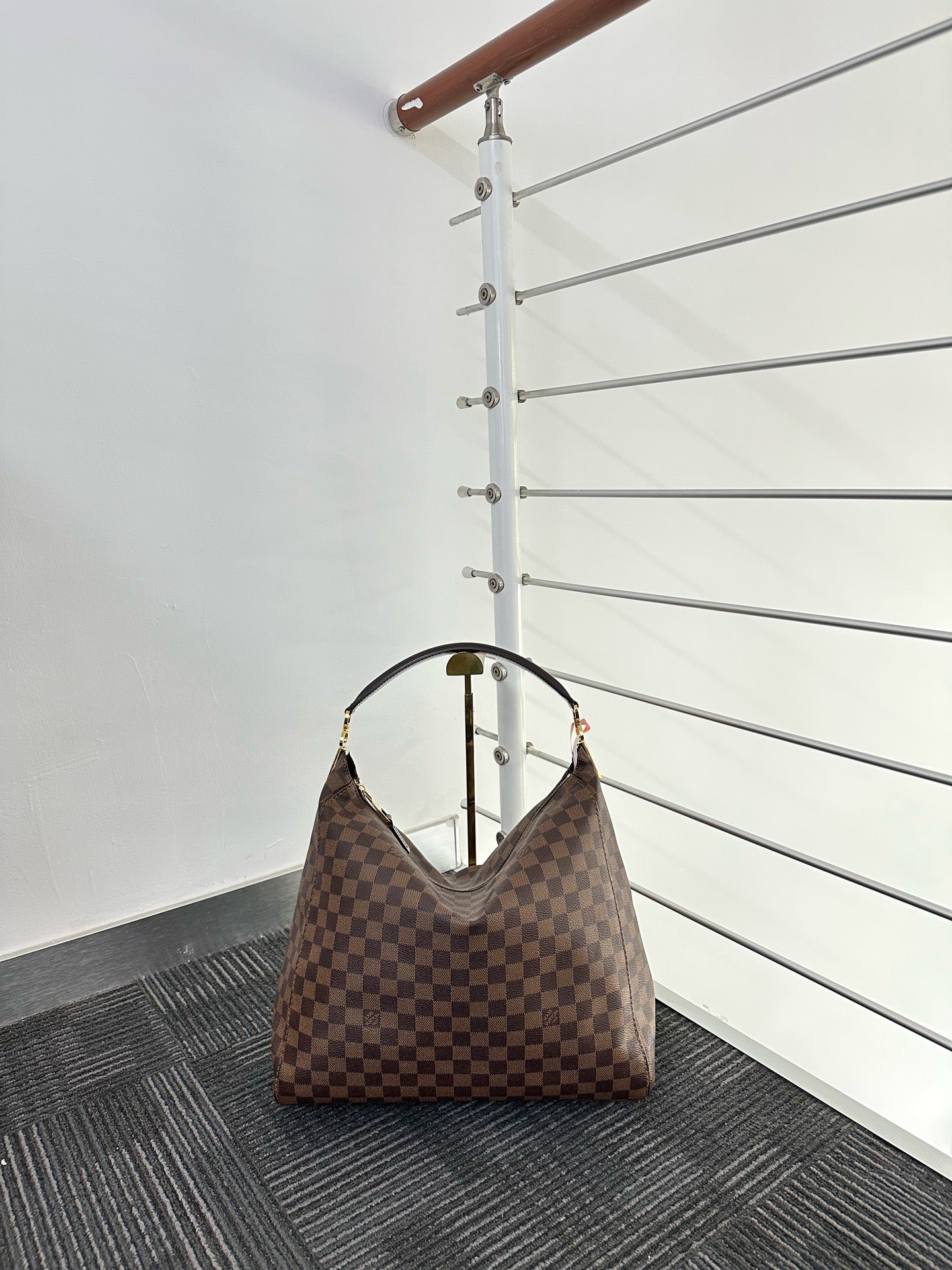 Louis Vuitton Portobello Hobo Damier Ebene Bag