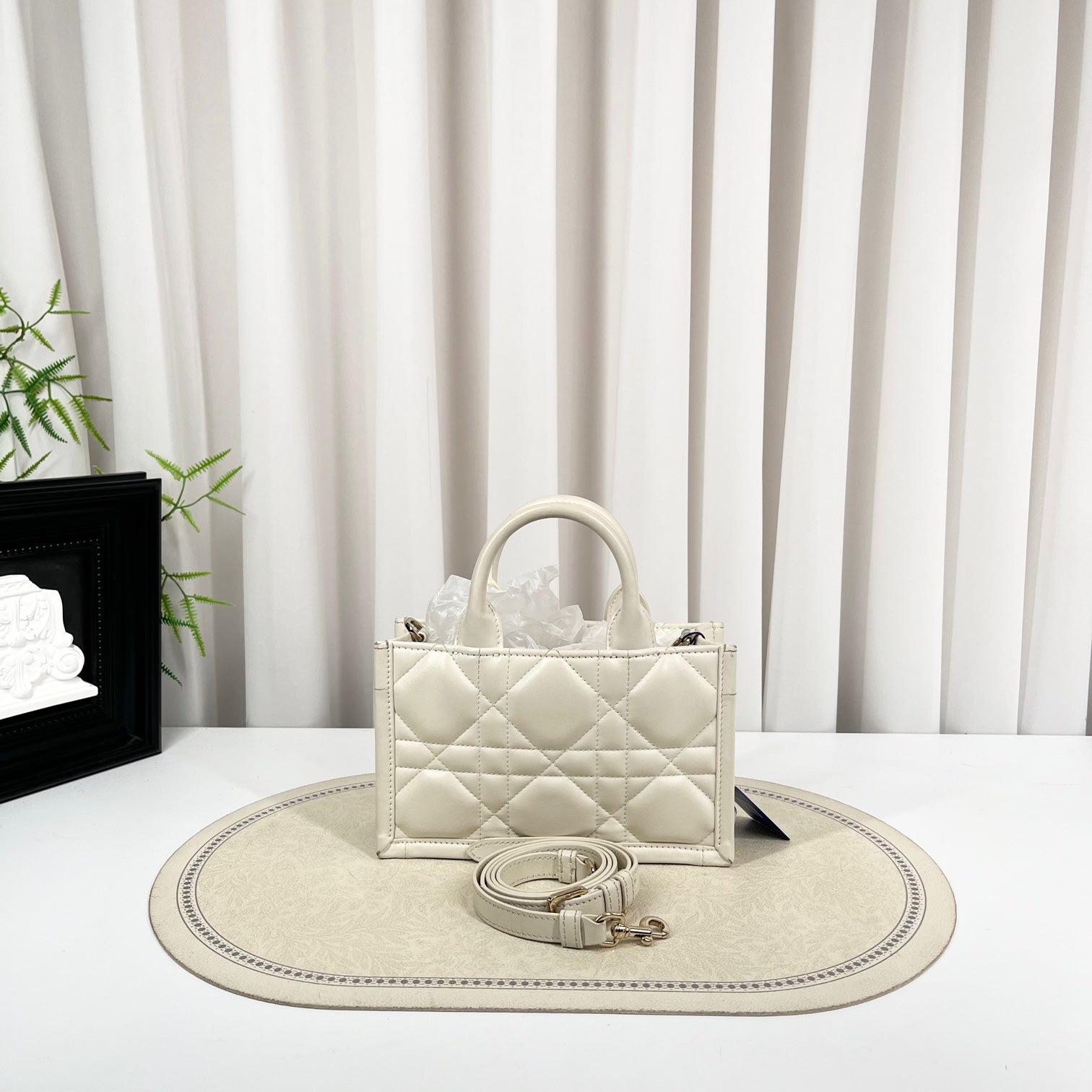Dior Book Tote Mini White Shoulder & Crossbody Bag