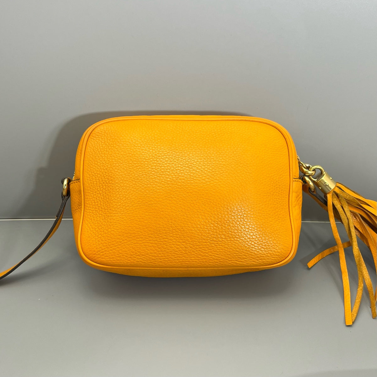 Gucci Soho Orange Pebbled Leather Camera