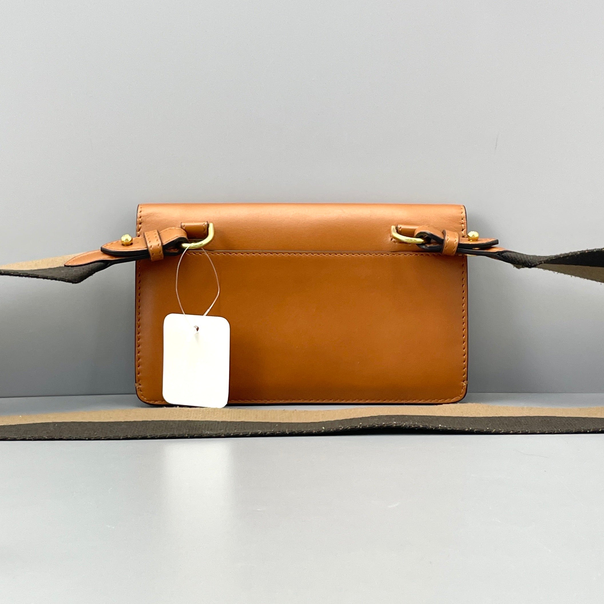 Fendi Brown Leather FF Logo Baguette
