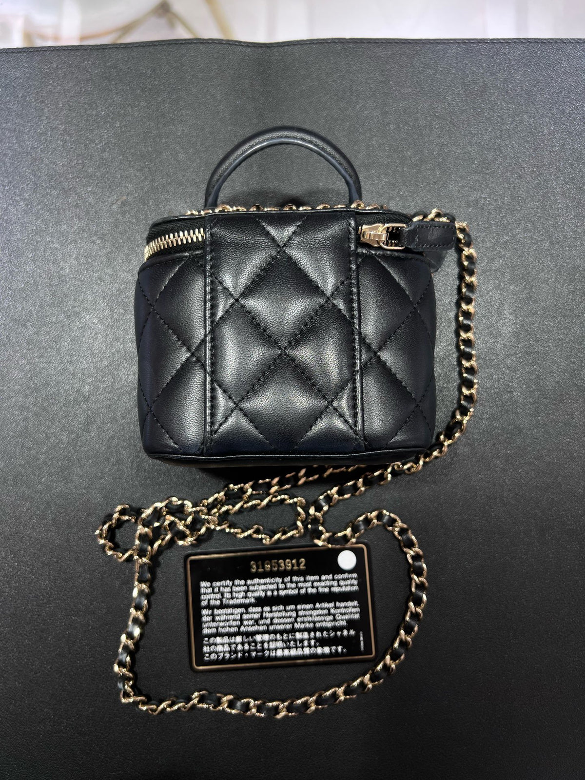 Chanel Mini Top Handle Vanity Case Black