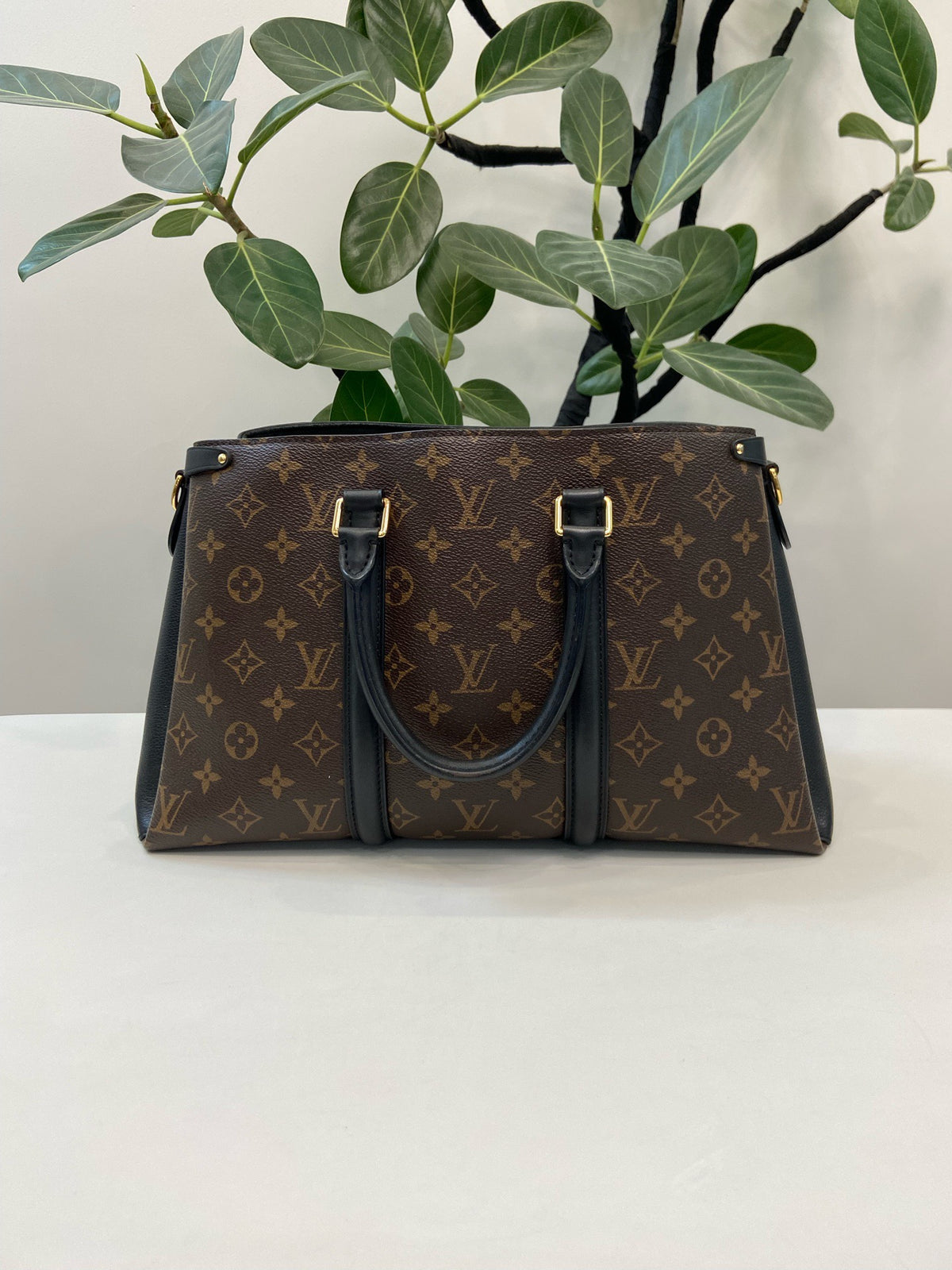 Louis Vuitton Soufflot MM Monogram Canvas Black