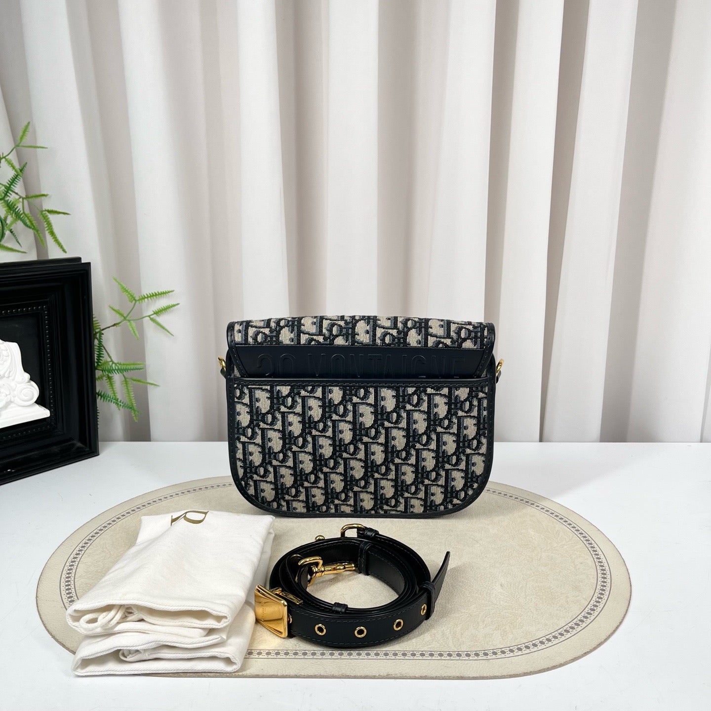 Dior Bobby Medium Blue Oblique Canvas Bag