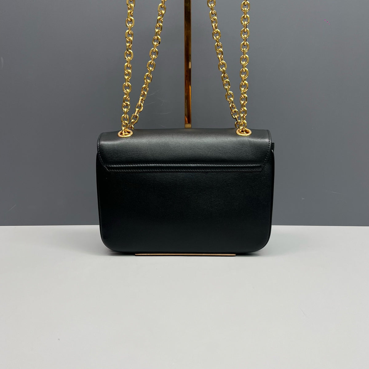 Celine C Bag Medium Black Smooth Calfskin Gold‑toned