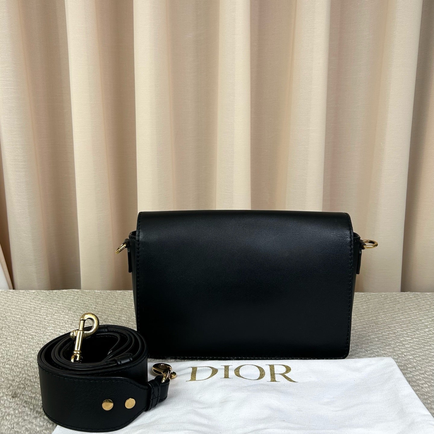 Dior JADIOR Black Leather Flap Bag