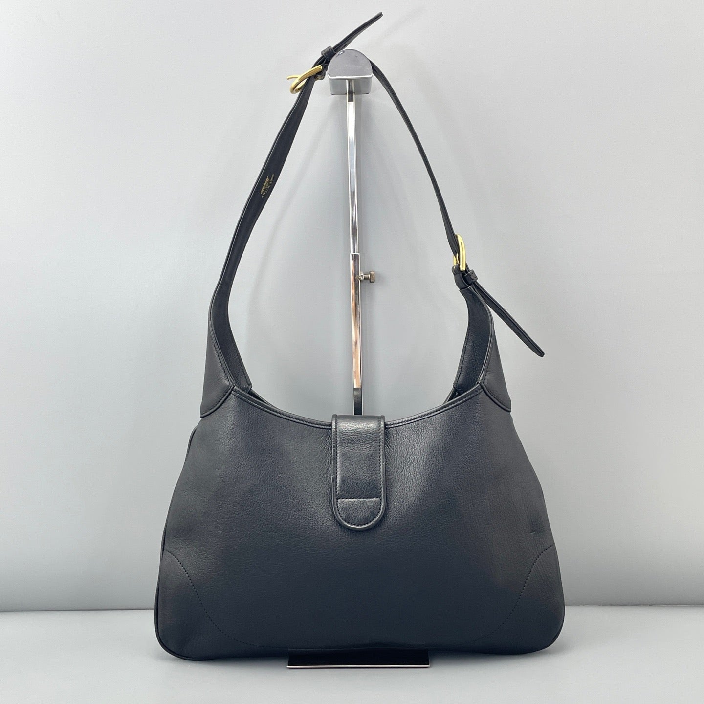 Gucci Black GG Leather Hobo