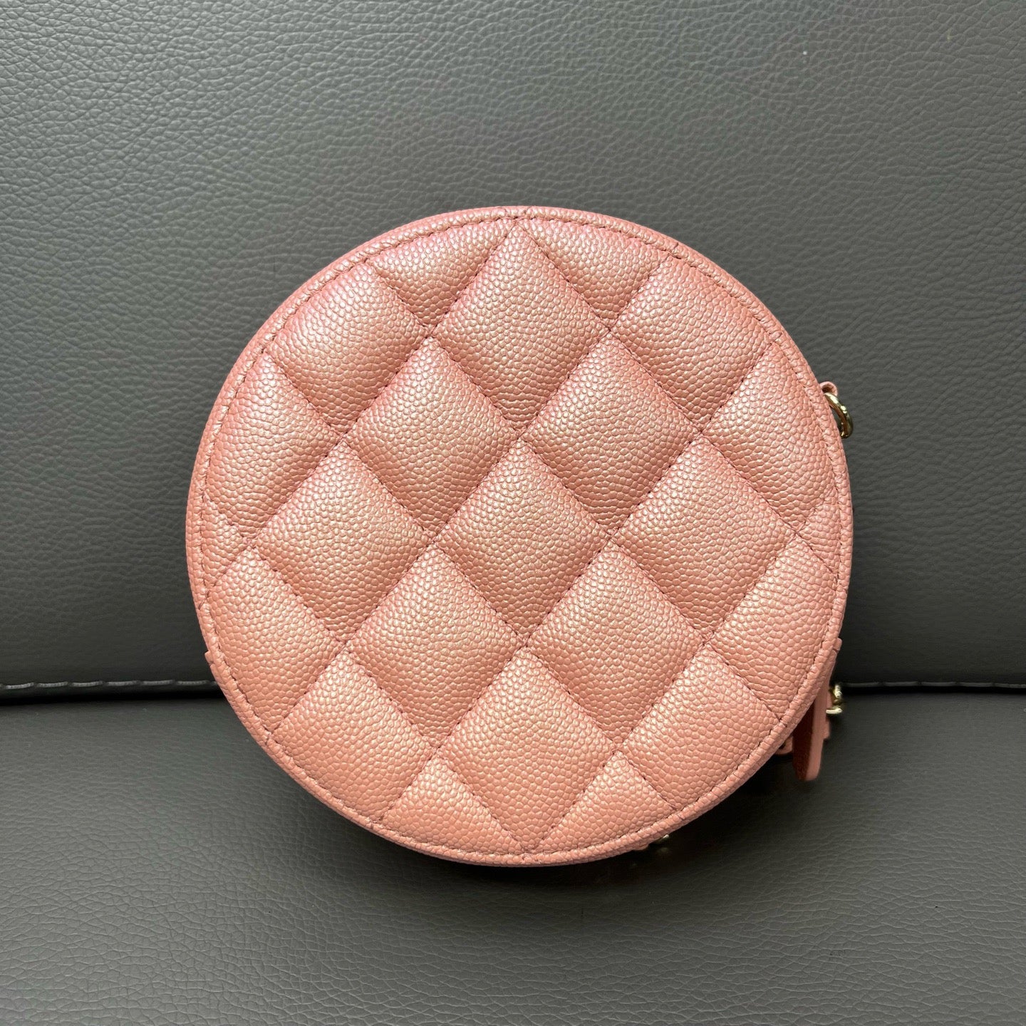 Chanel Round Clutch With Chain Blush Pink