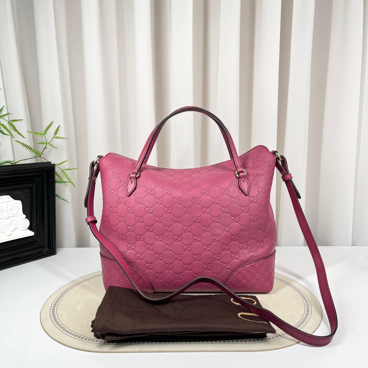 Gucci Embossed Monogram Tote Bag