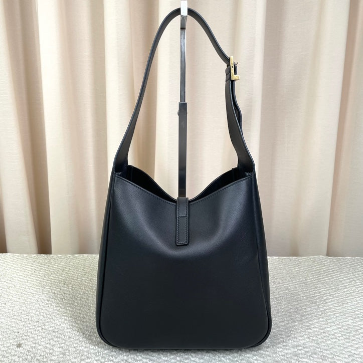 Saint Laurent Le 5 A 7 Hobo Bag Black 22cm