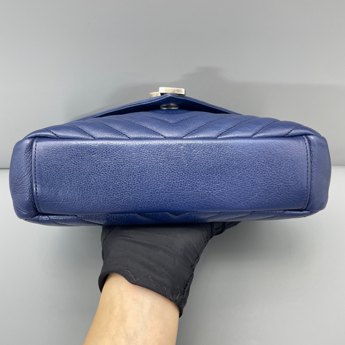 Saint Laurent YSL Collège Medium Blue
