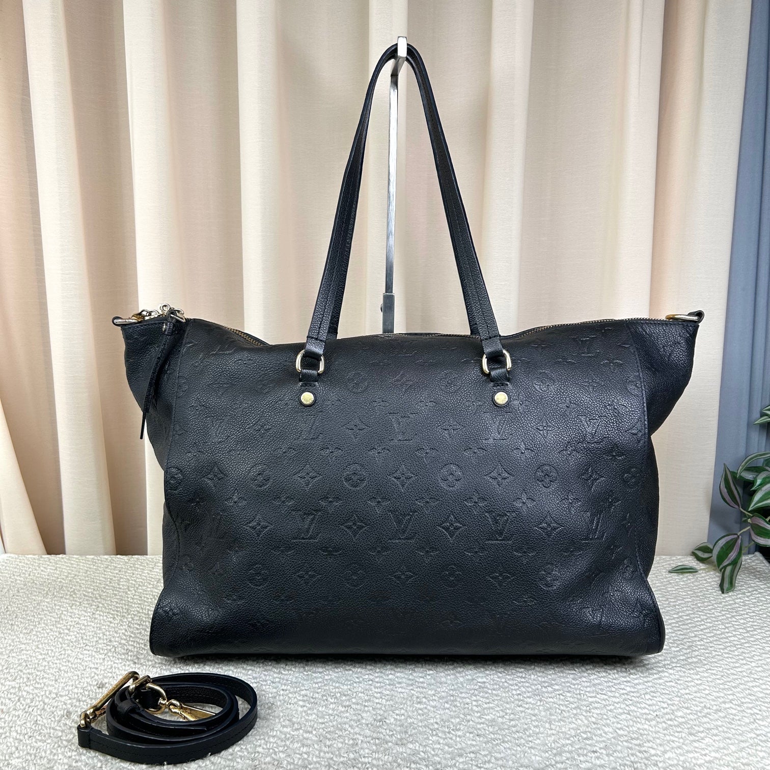 Louis Vuitton Embossed Leather Tote Bag
