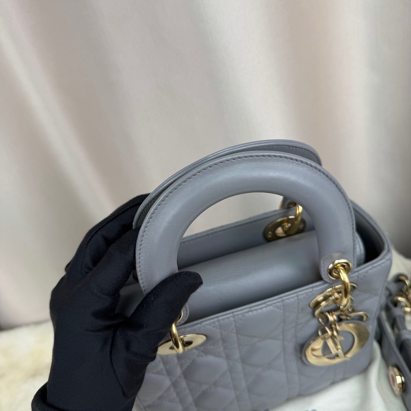 Lady Dior Grey Small 4 Grid