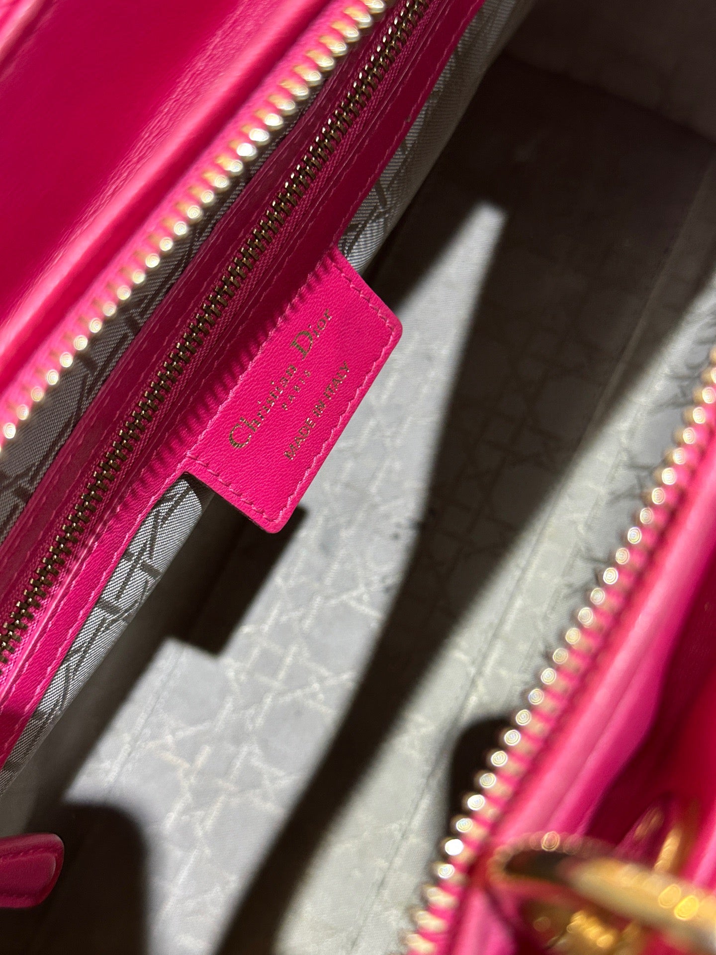Dior Lady Dior Large Hot Pink