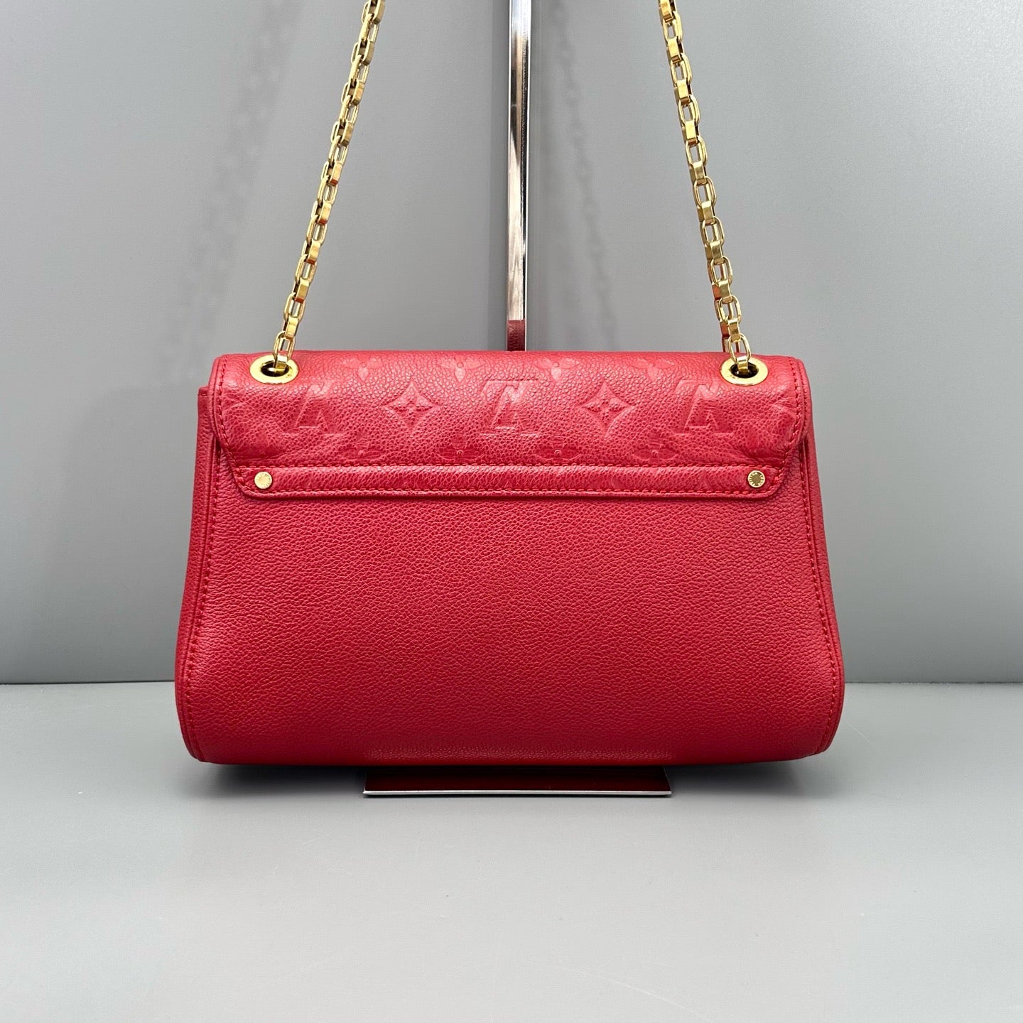 Louis Vuitton Red Monogram Empreinte Saint-Germain Chain