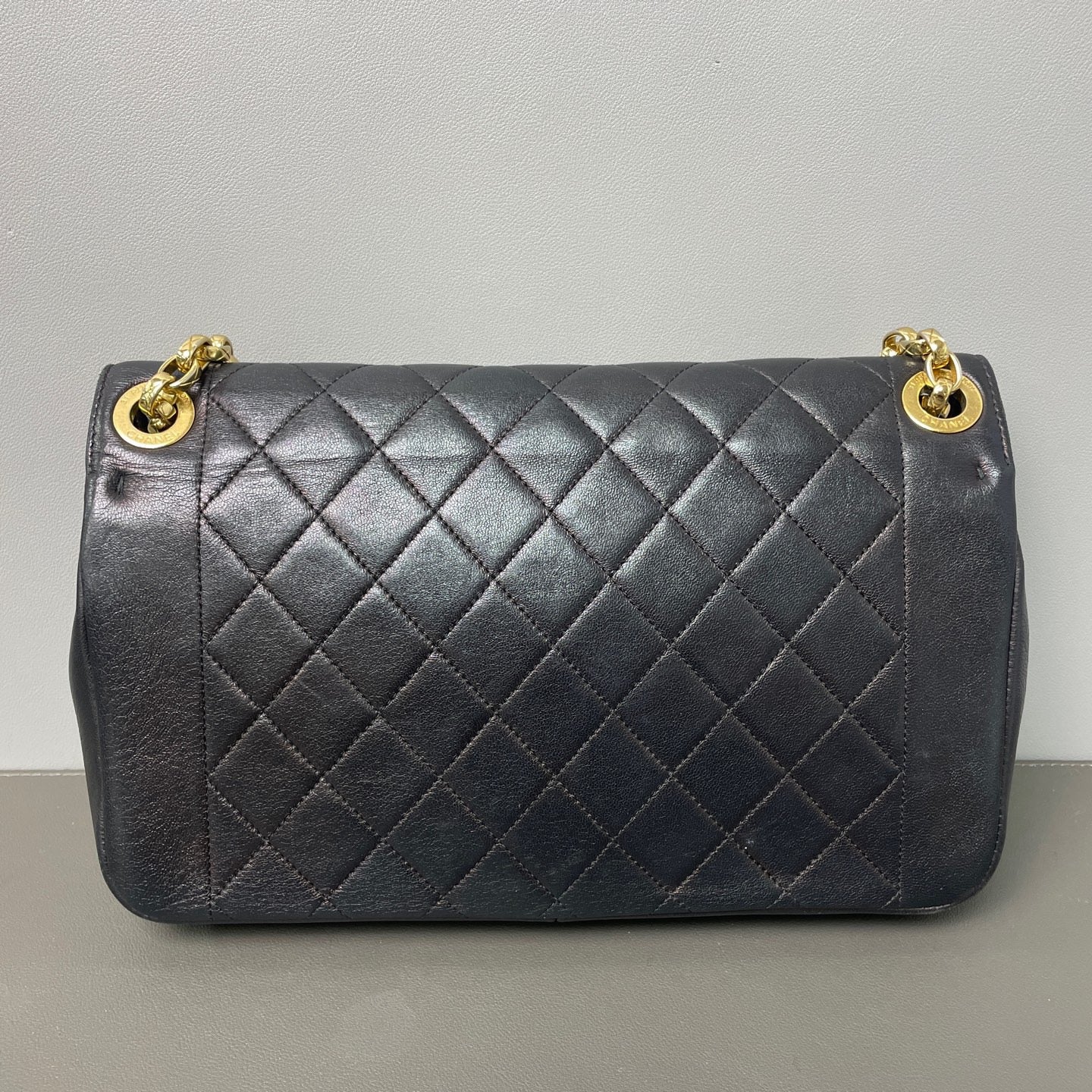 Chanel Vintage Mademoiselle Full Flap Black