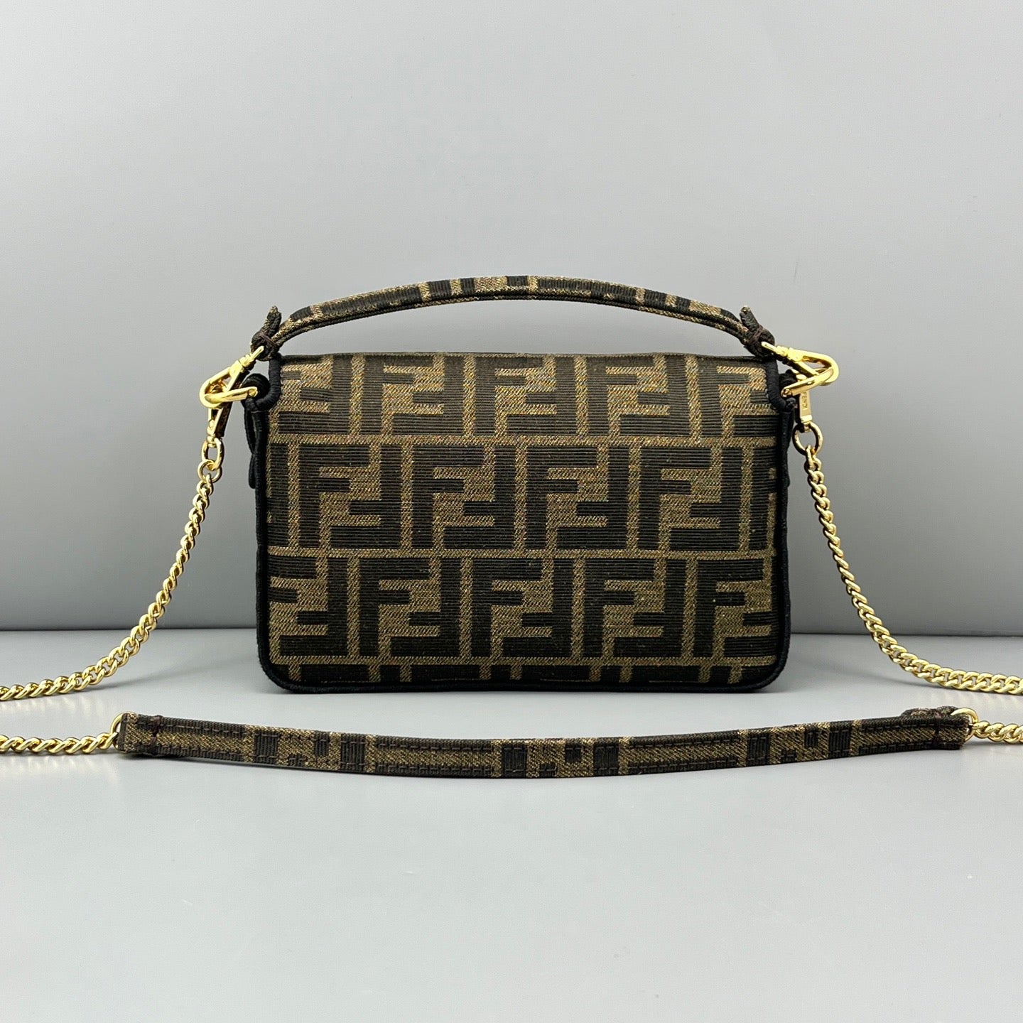 Fendi Mini Baguette FF Zucca Canvas