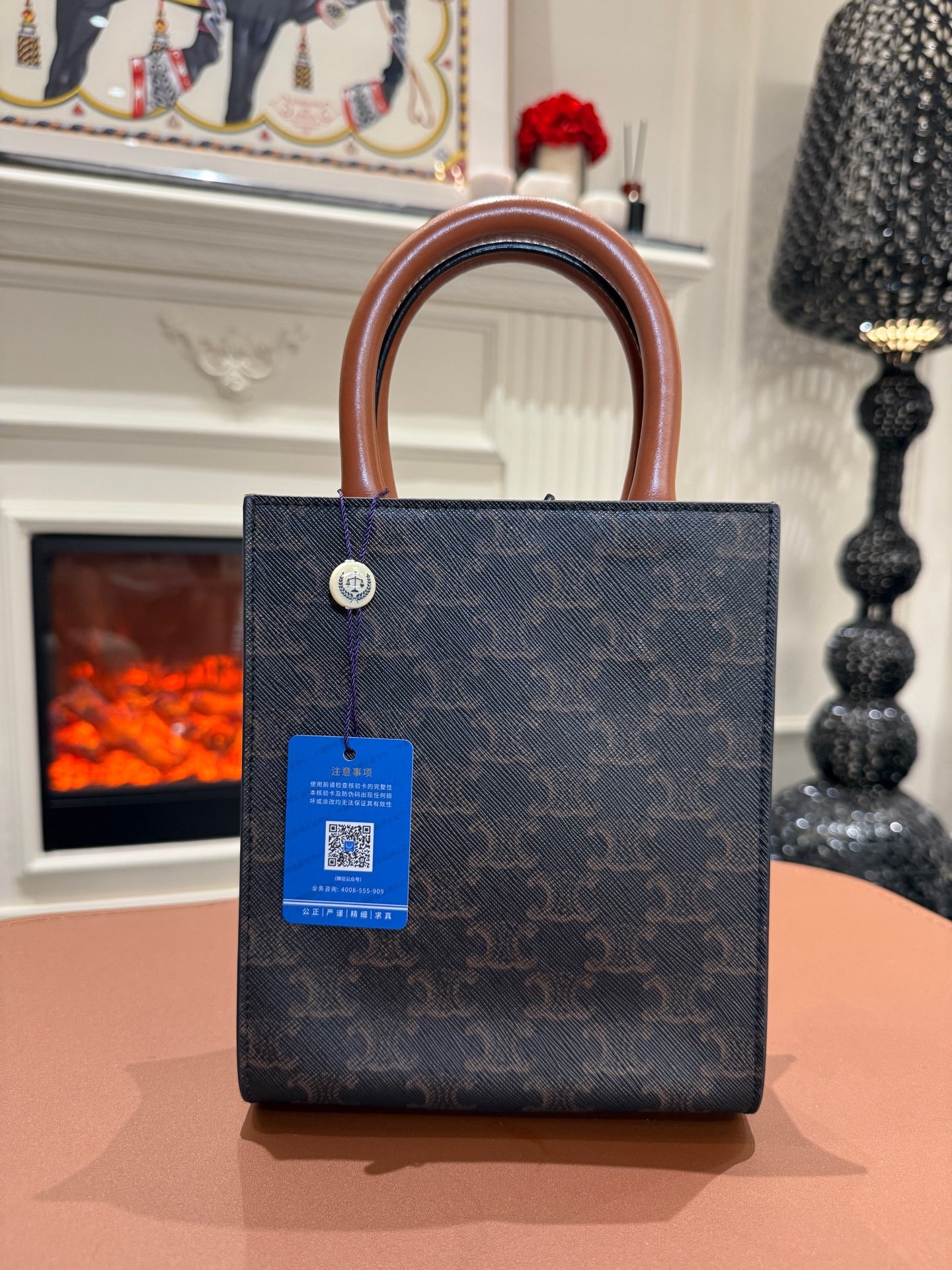 Celine Mini Cabas Triomphe Canvas
