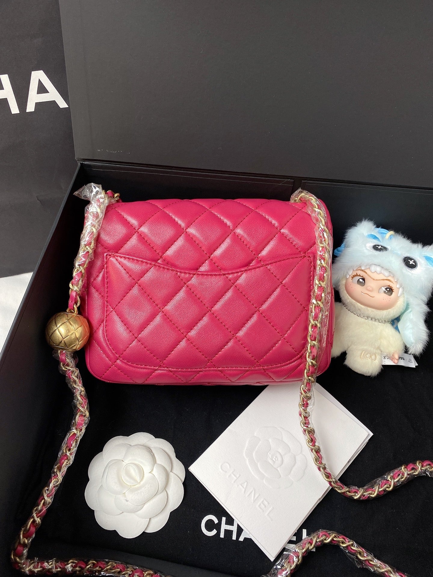 Chanel CF Gold Ball Red