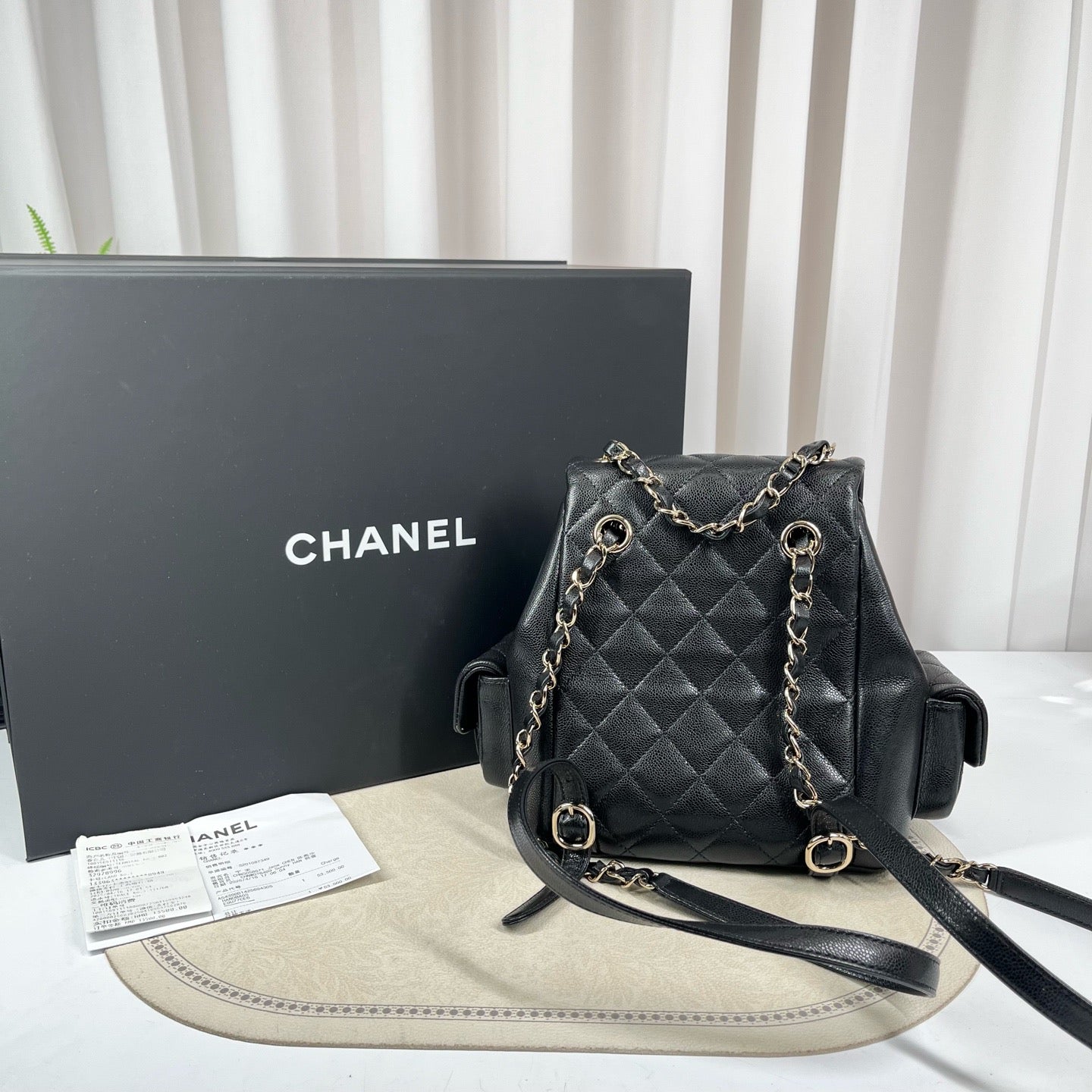 Chanel Duma Small Black Caviar Backpack