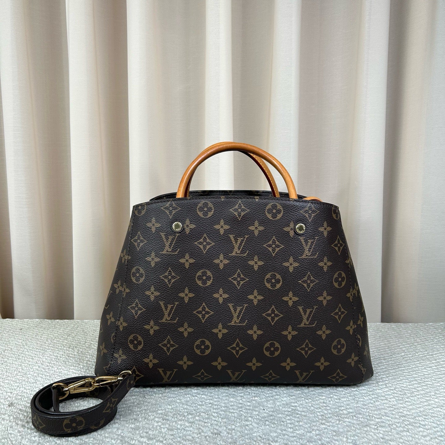 LV Montaigne Large Monogram Bag Brown