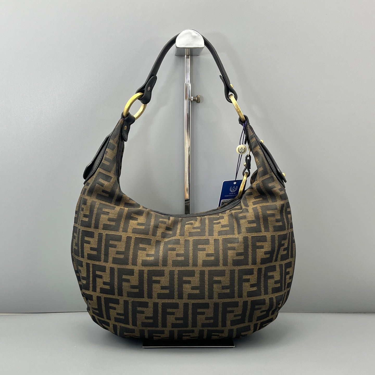 Fendi Zucca Monogram Canvas Hobo
