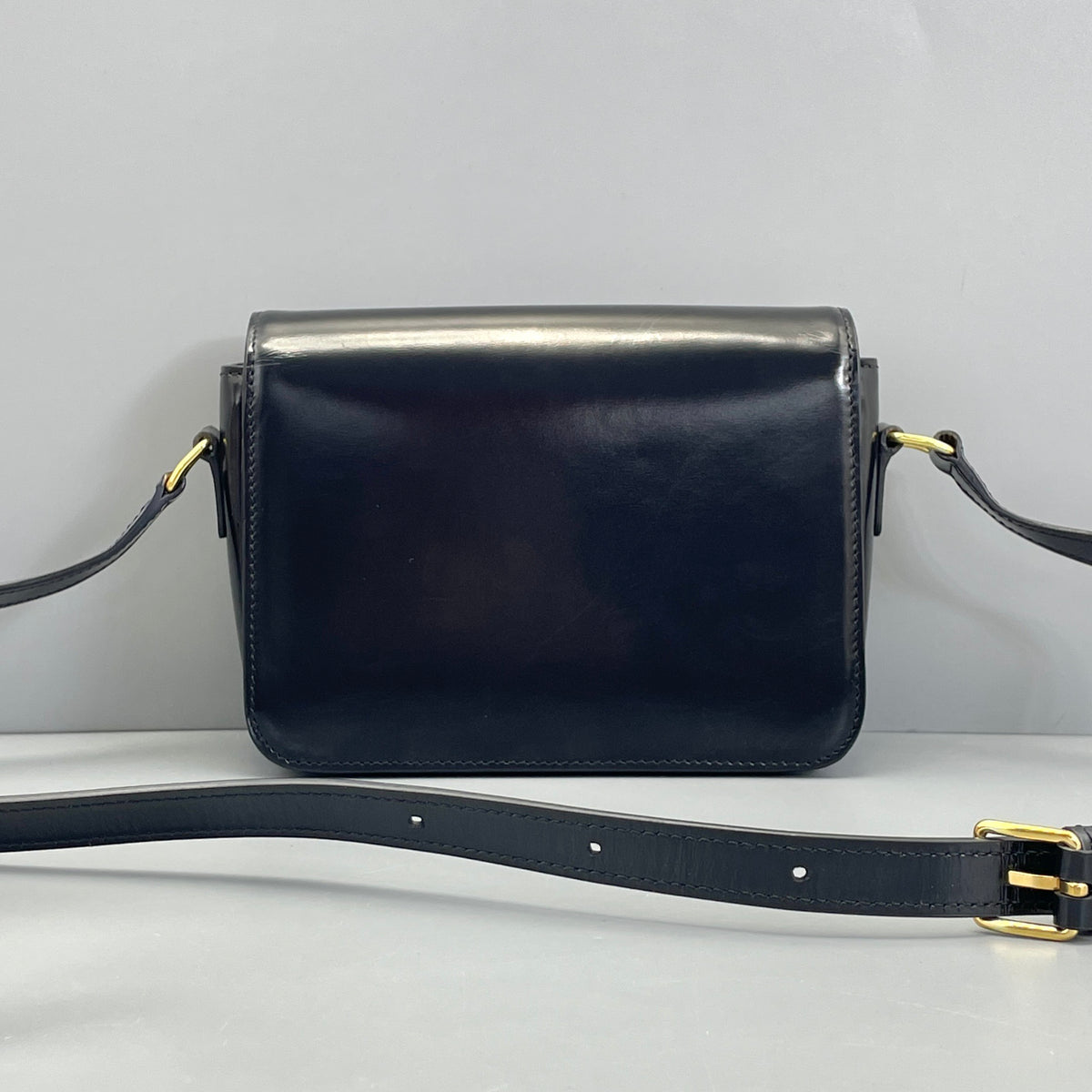 Celine Black Box Leather Triomphe