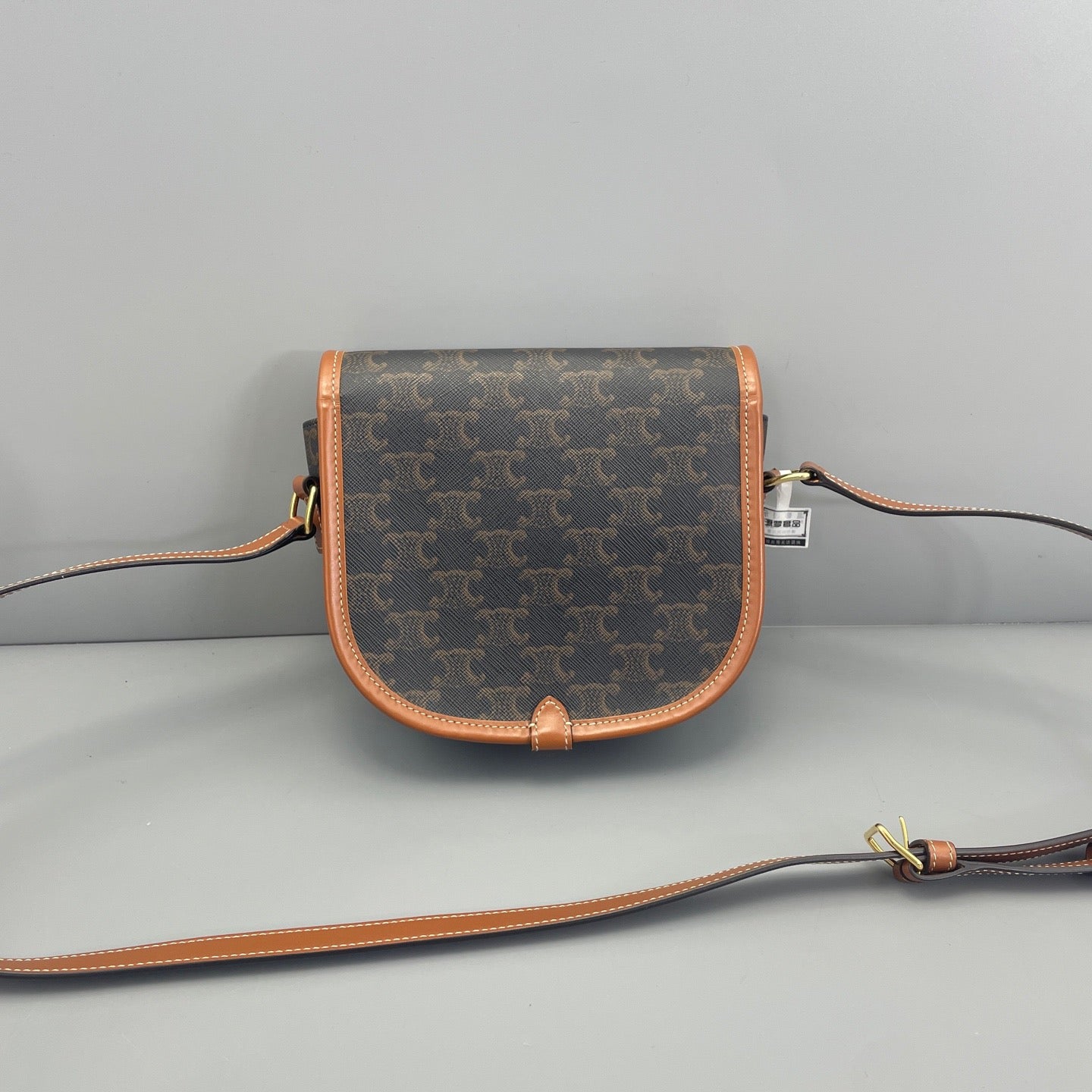 Celine Triomphe Canvas Folco Saddle