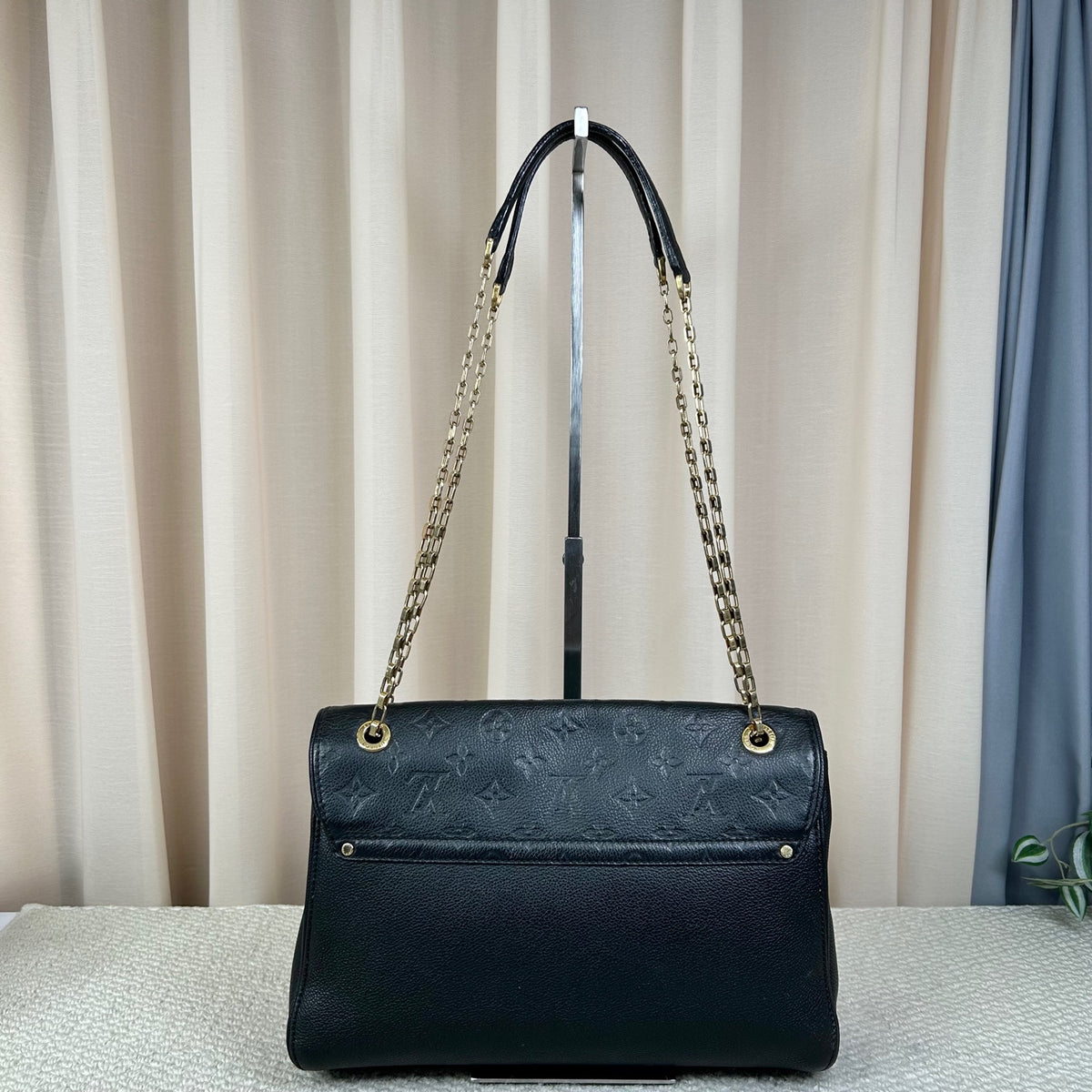 Louis Vuitton Saint‑Germain Black Empreinte Chain Shoulder Bag 31cm