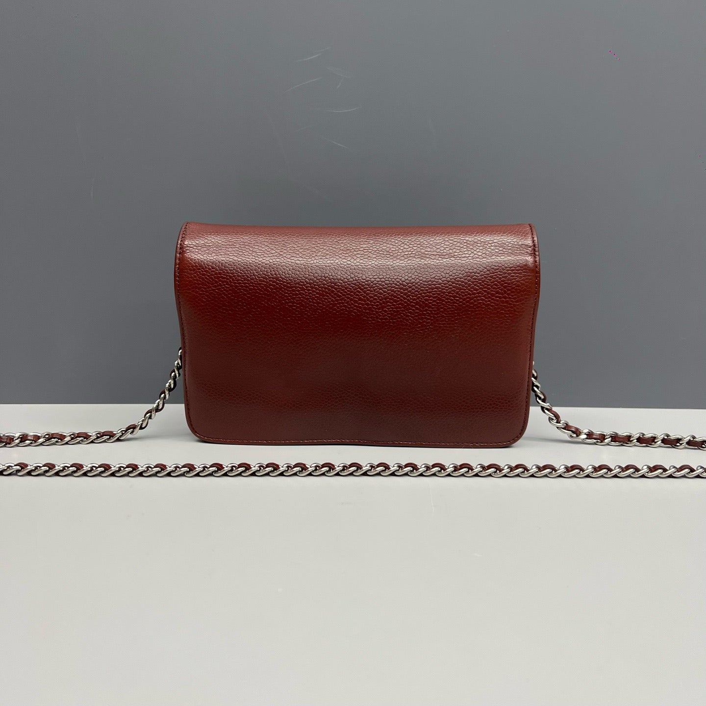 Chanel Burgundy Caviar Leather WOC Wallet
