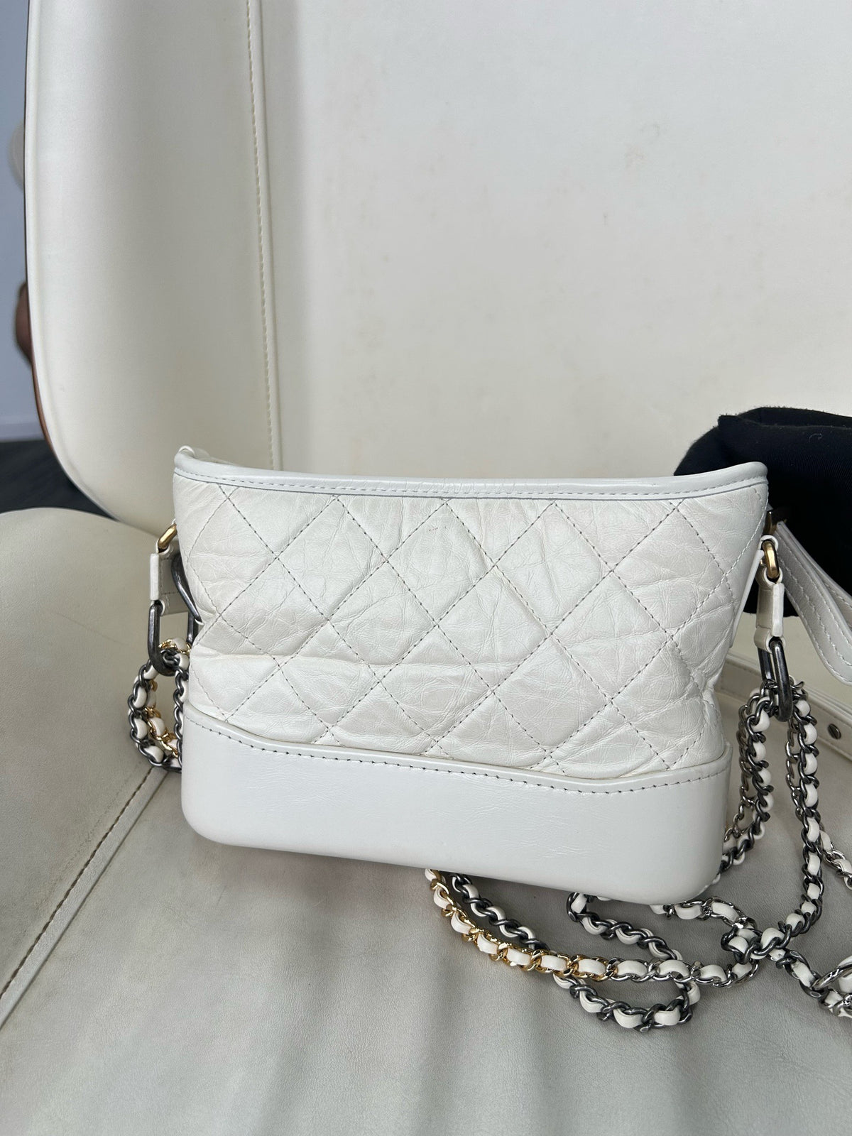 Chanel Gabrielle Small Hobo Bag, White