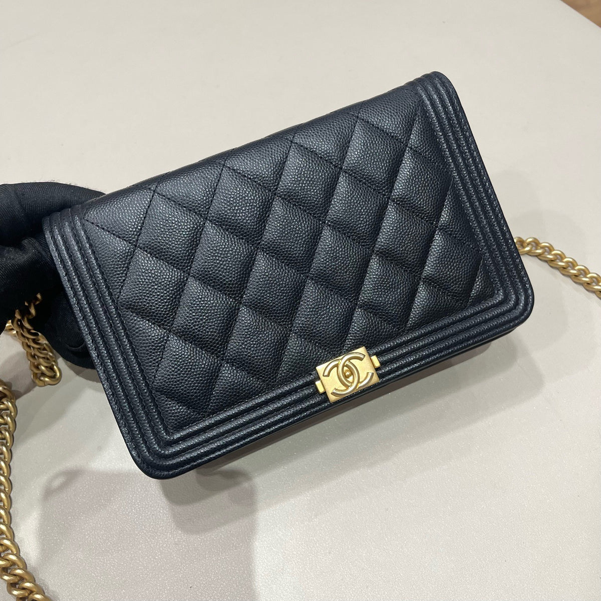 Chanel Le Boy WOC, Black Caviar Leather