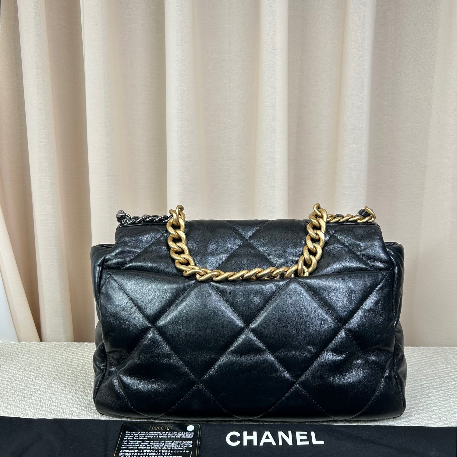 Chanel 19 Bag Black & Gold Chain Bag
