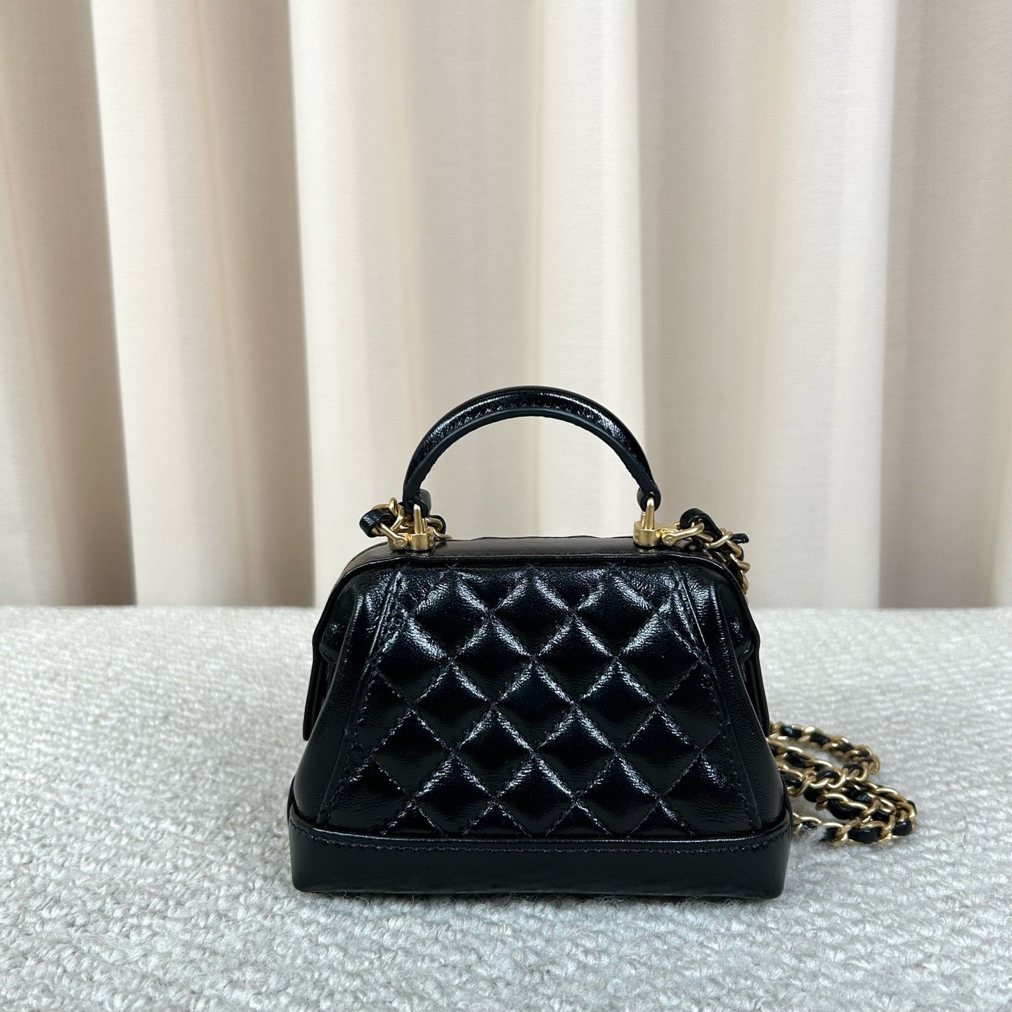 Chanel 24A Mini Black Oiled Calfskin Doctor Bag
