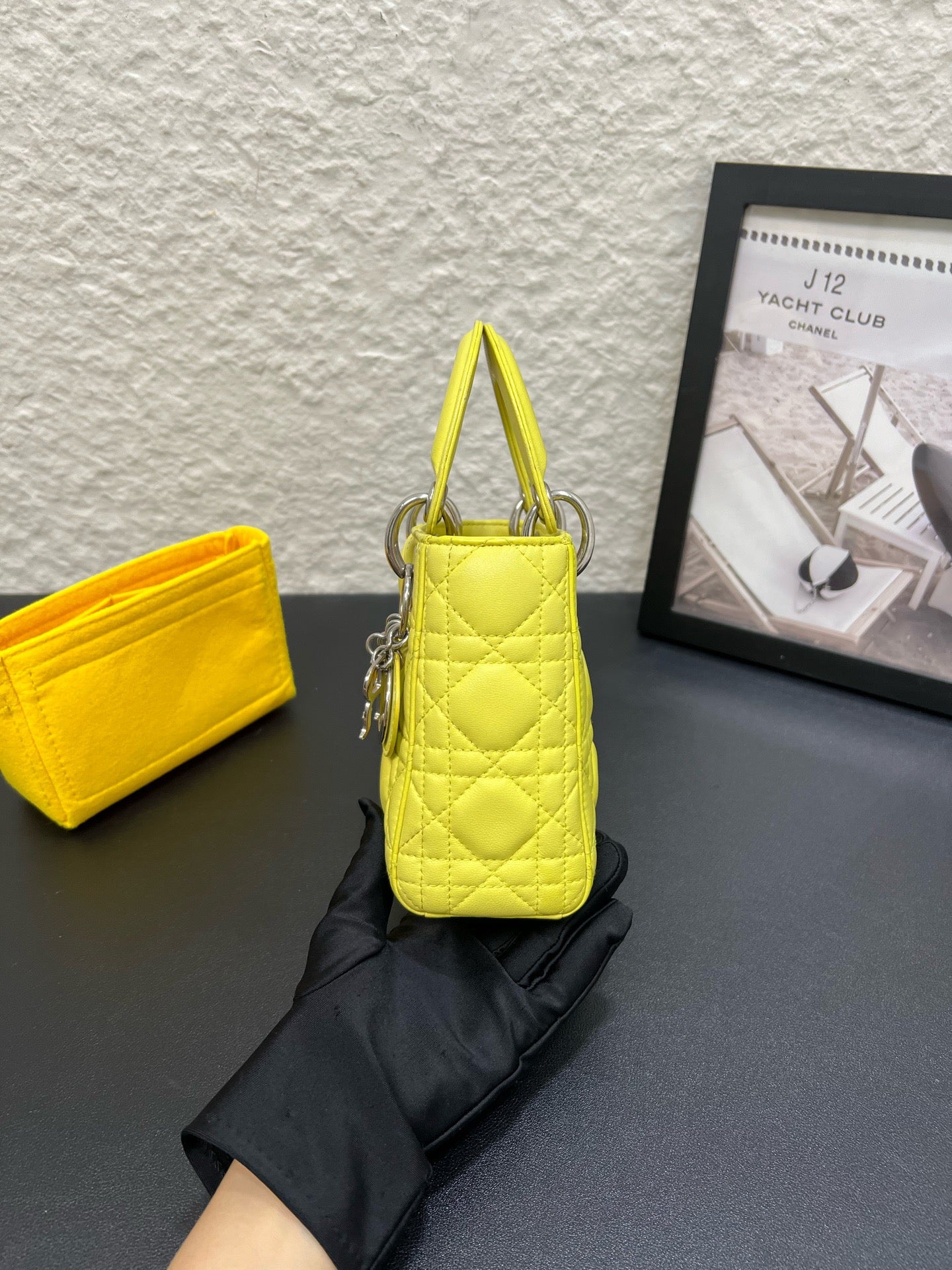Christian Dior Mini Lady Dior Lemon