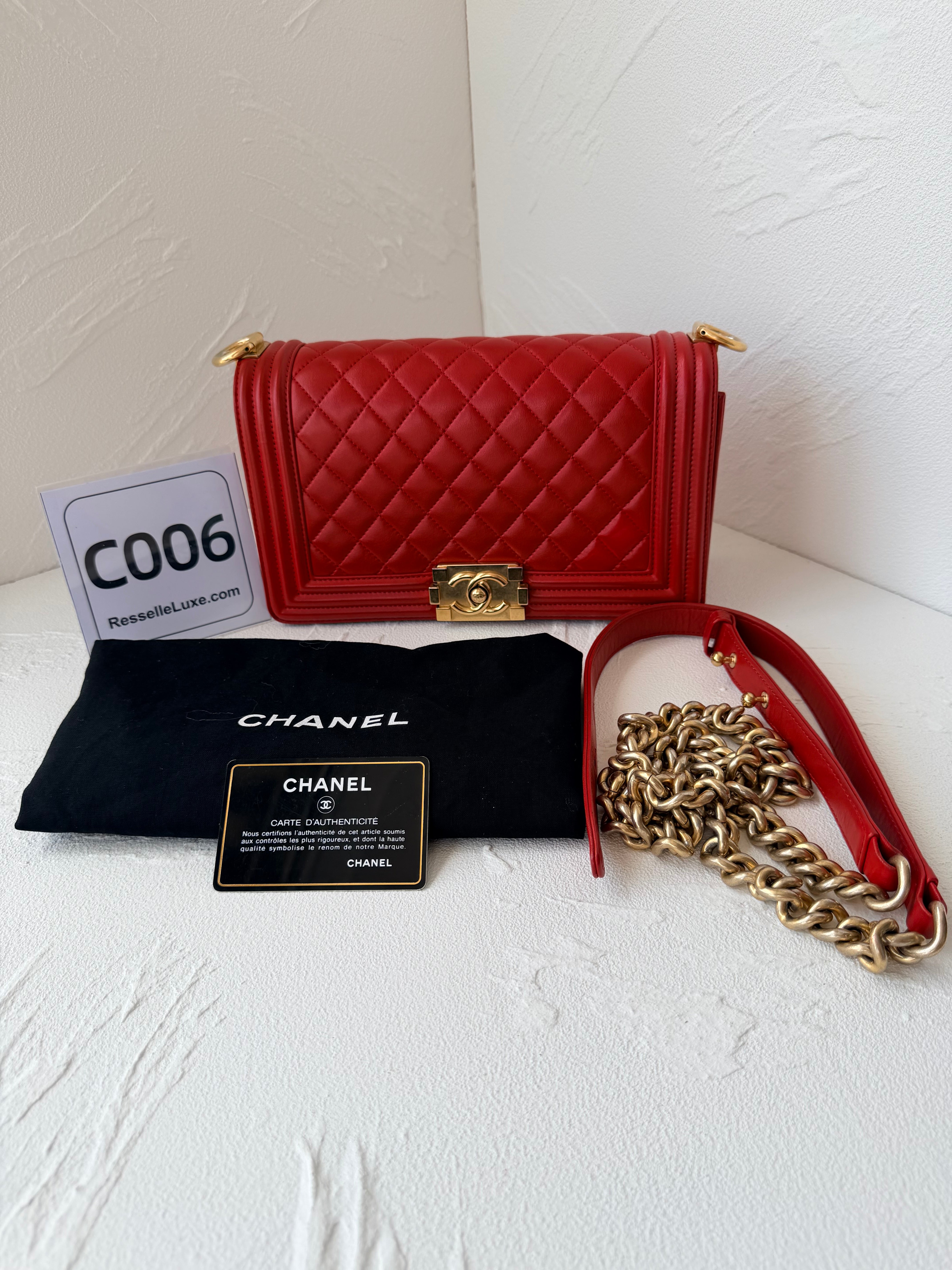 Chanel Medium Boy Bag Red