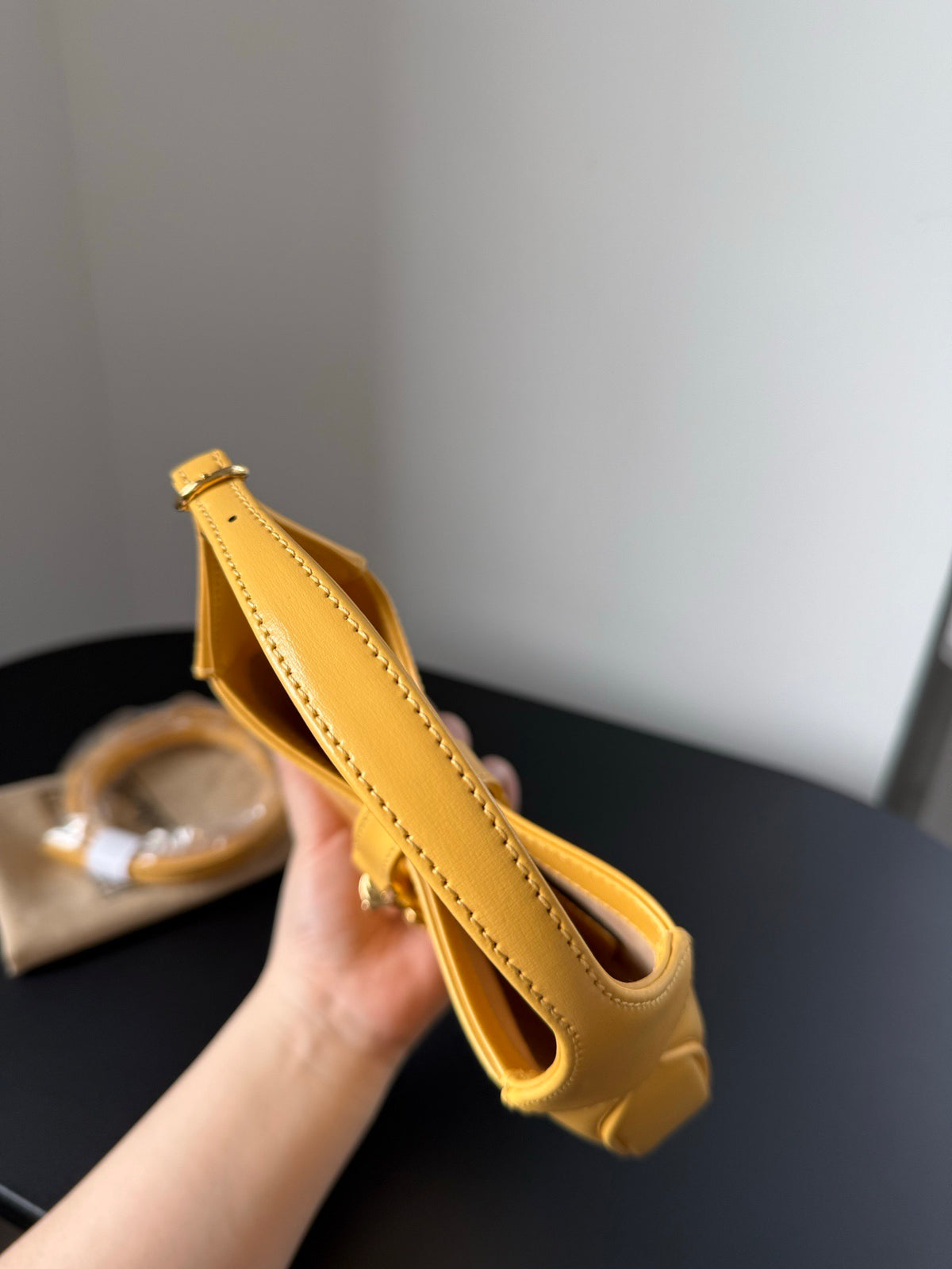 Gucci Jackie 1961 Mini Yellow Smooth Leather Handbag