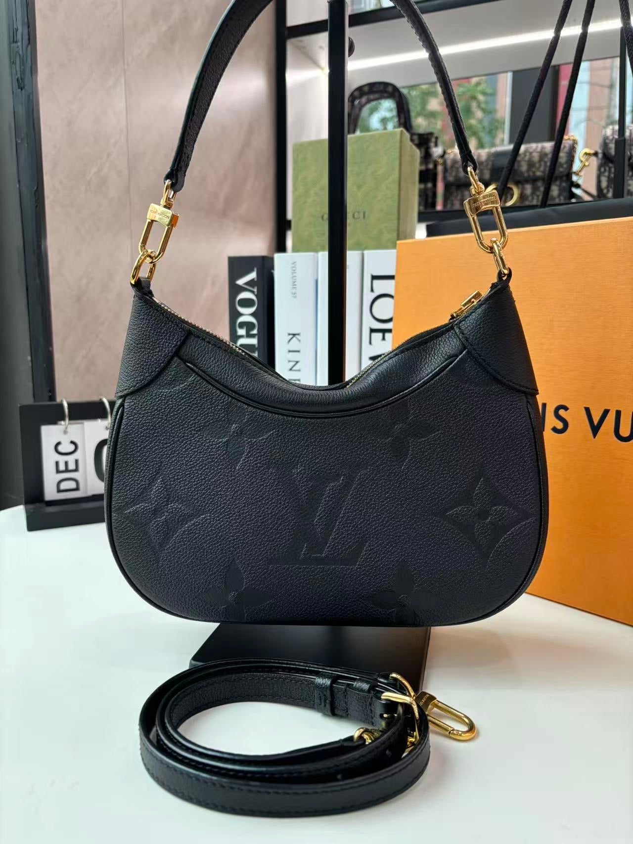 Louis Vuitton Black Monogram Empreinte Bagatelle