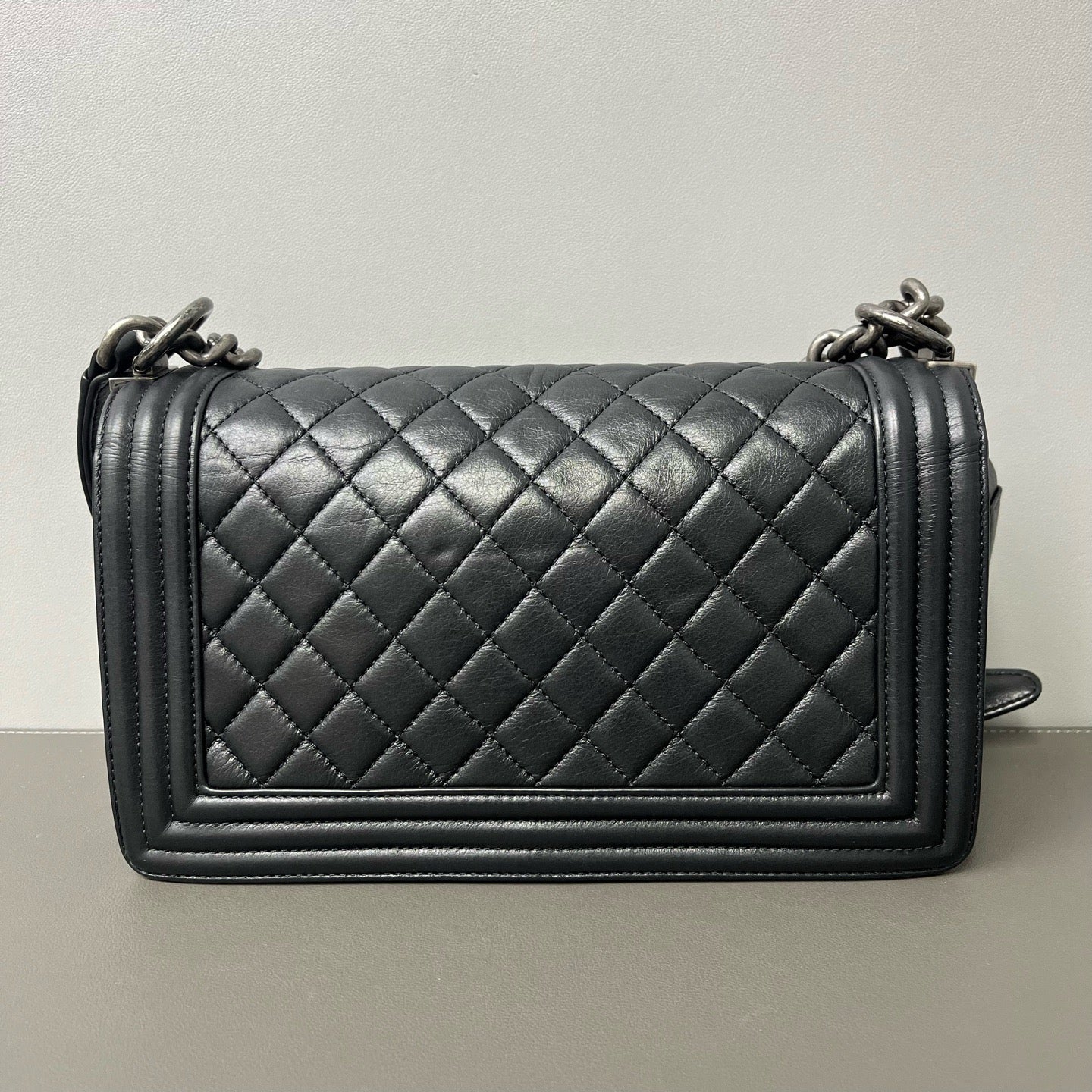 Chanel Black Calfskin Boy Medium