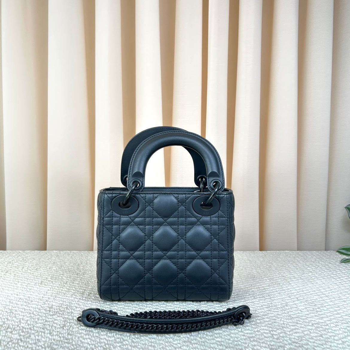 Lady Dior Mini 3-Grid Cannage So Black