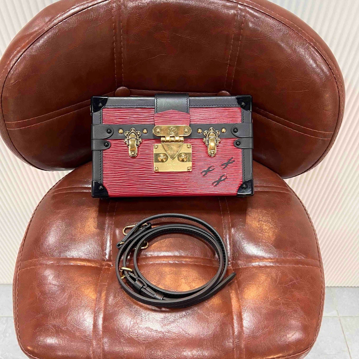 Louis Vuitton Petit Malle Red Epi