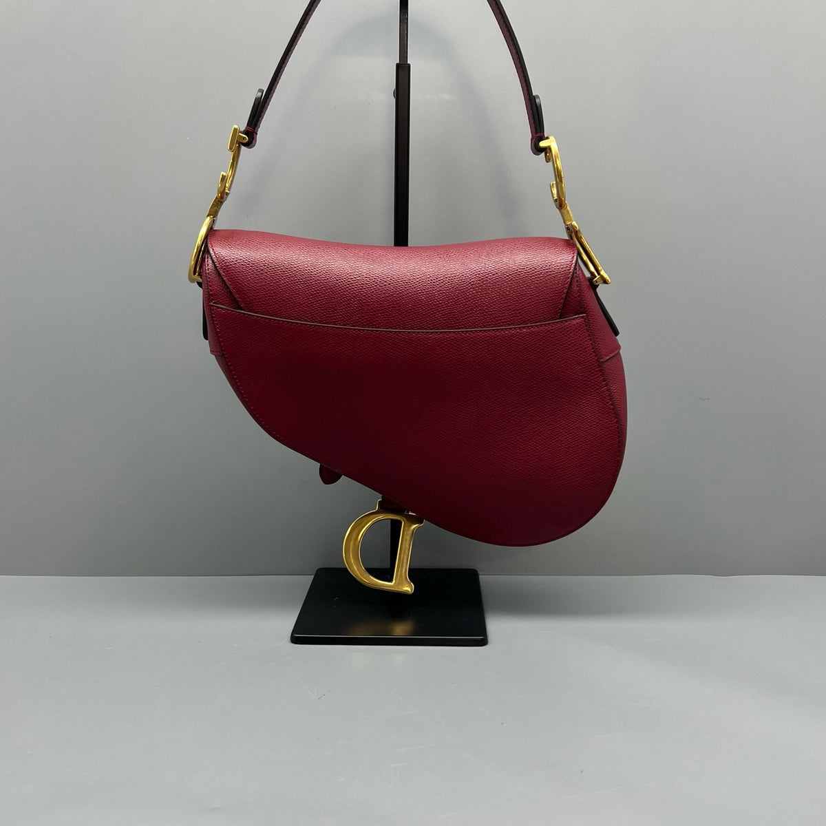 Dior Saddle Red Gold‑Tone Hardware