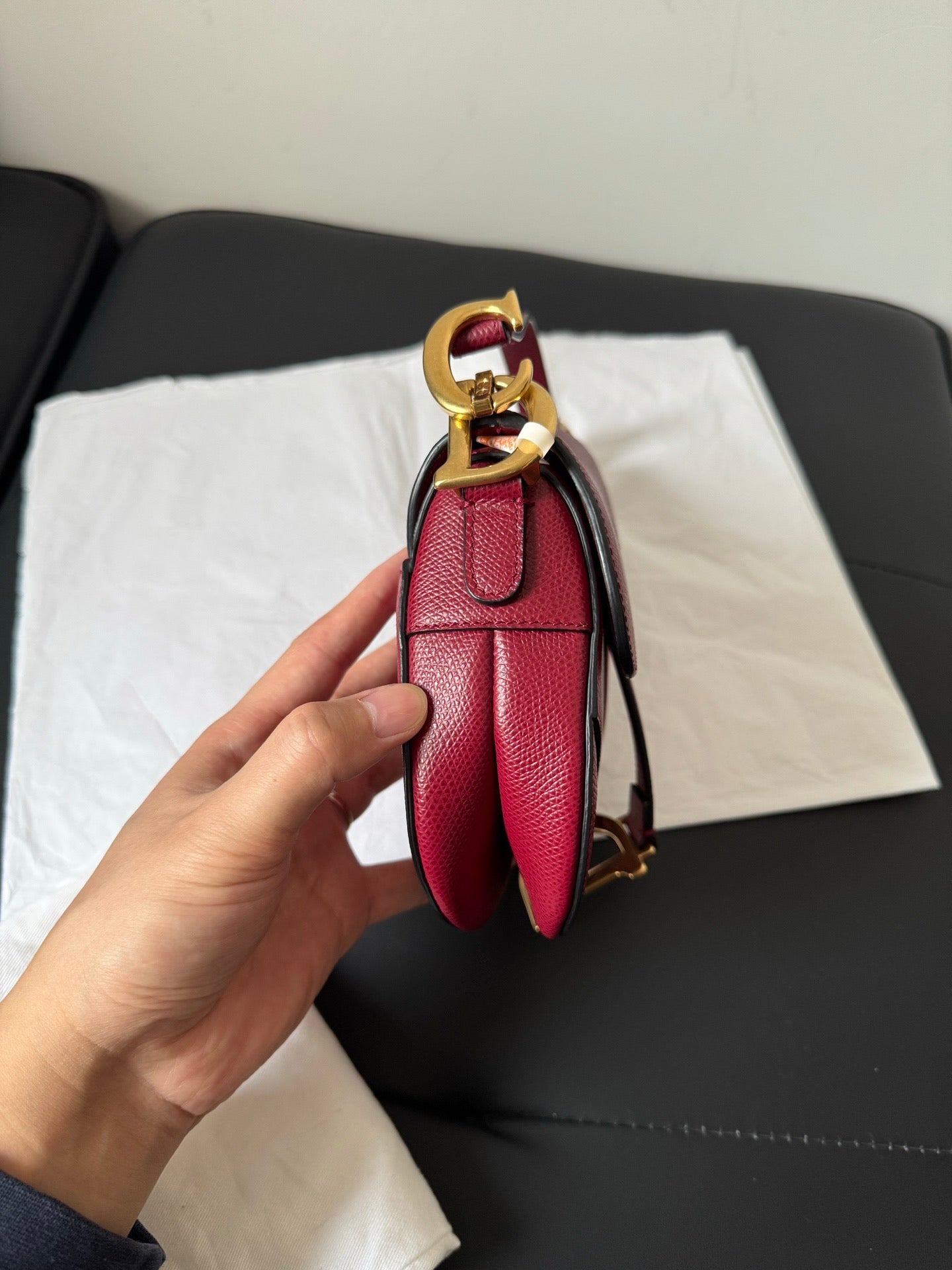 Dior Saddle Mini Burgundy