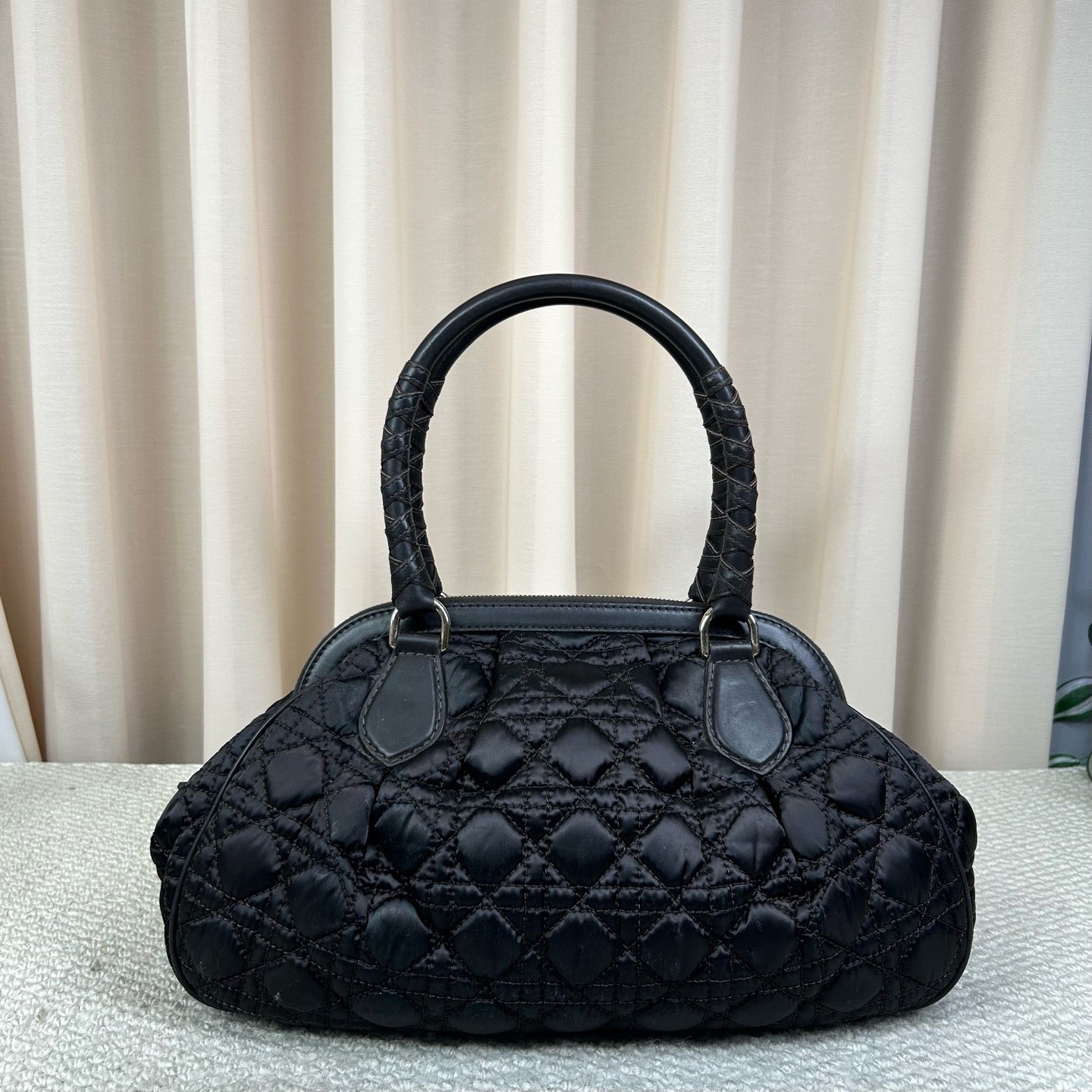 Dior Lady Dior Large Black Cannage Noodle Frame Bag