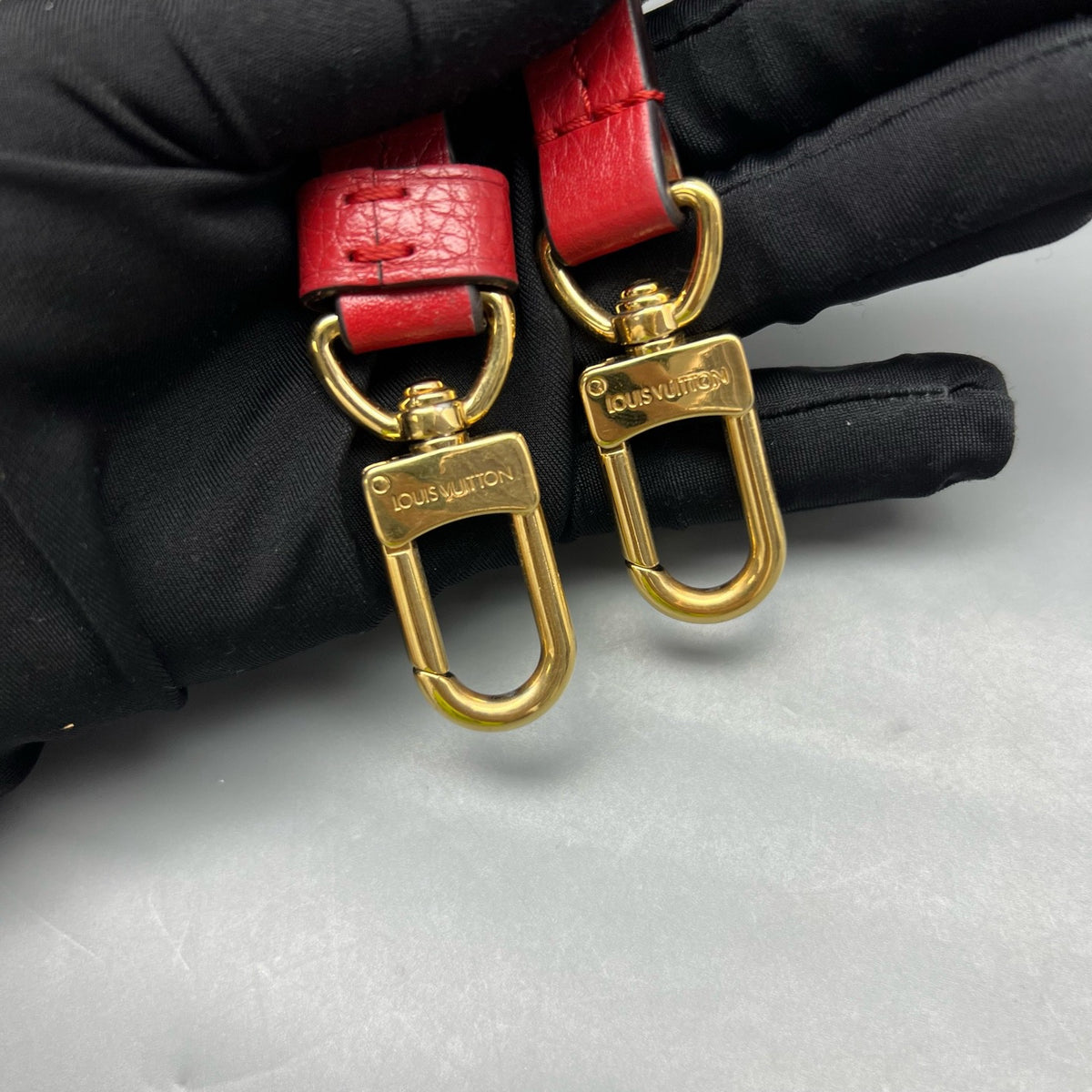 Louis Vuitton Retiro PM Red Calfskin Trim Gold‑Tone Hardware