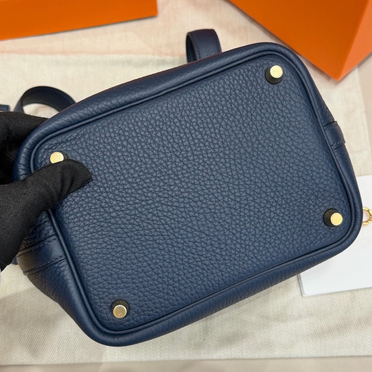 Hermès Picotin 18, Bleu Prusse Taurillon Clemence Leather