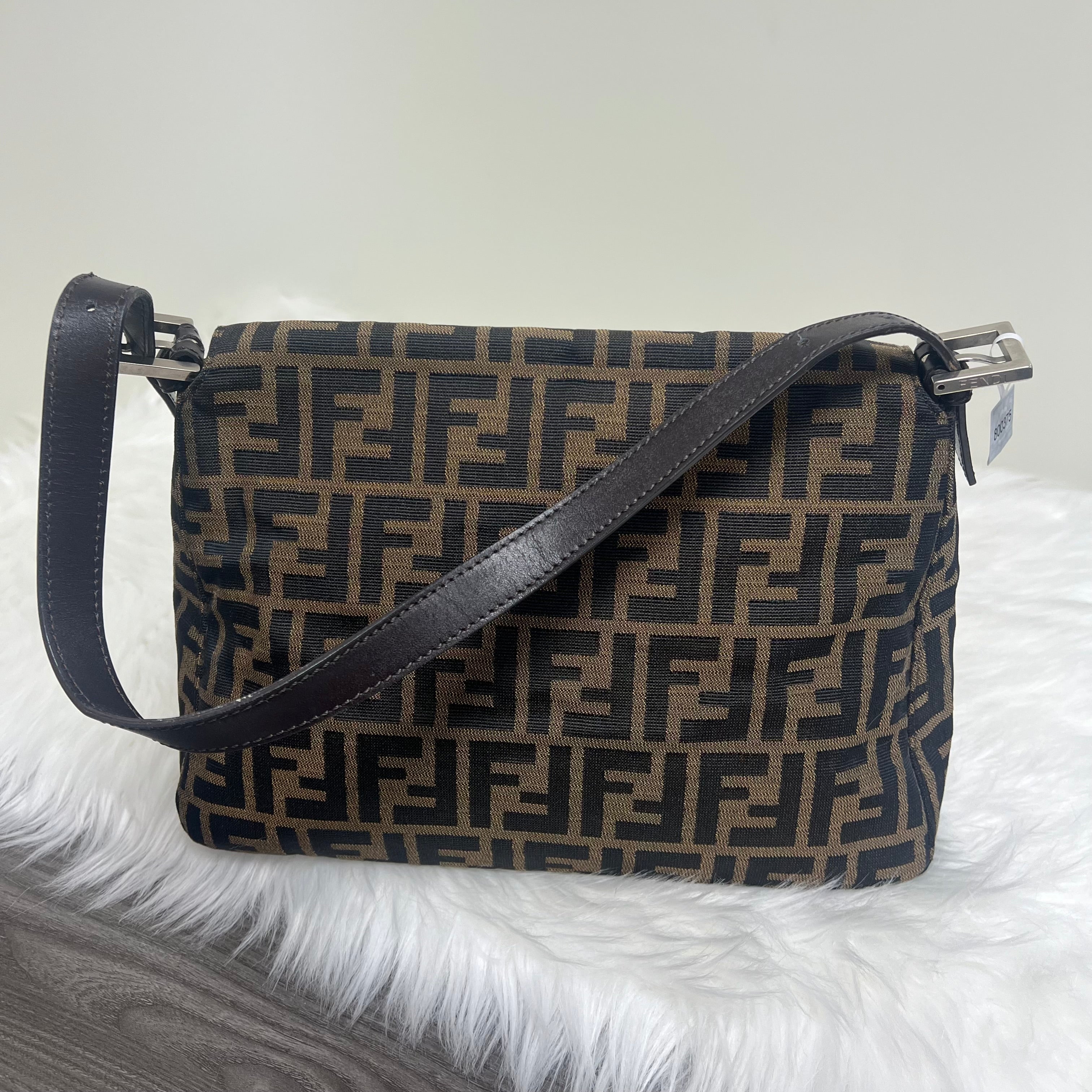 Fendi Brown Zucca Canvas Mamma Baguette